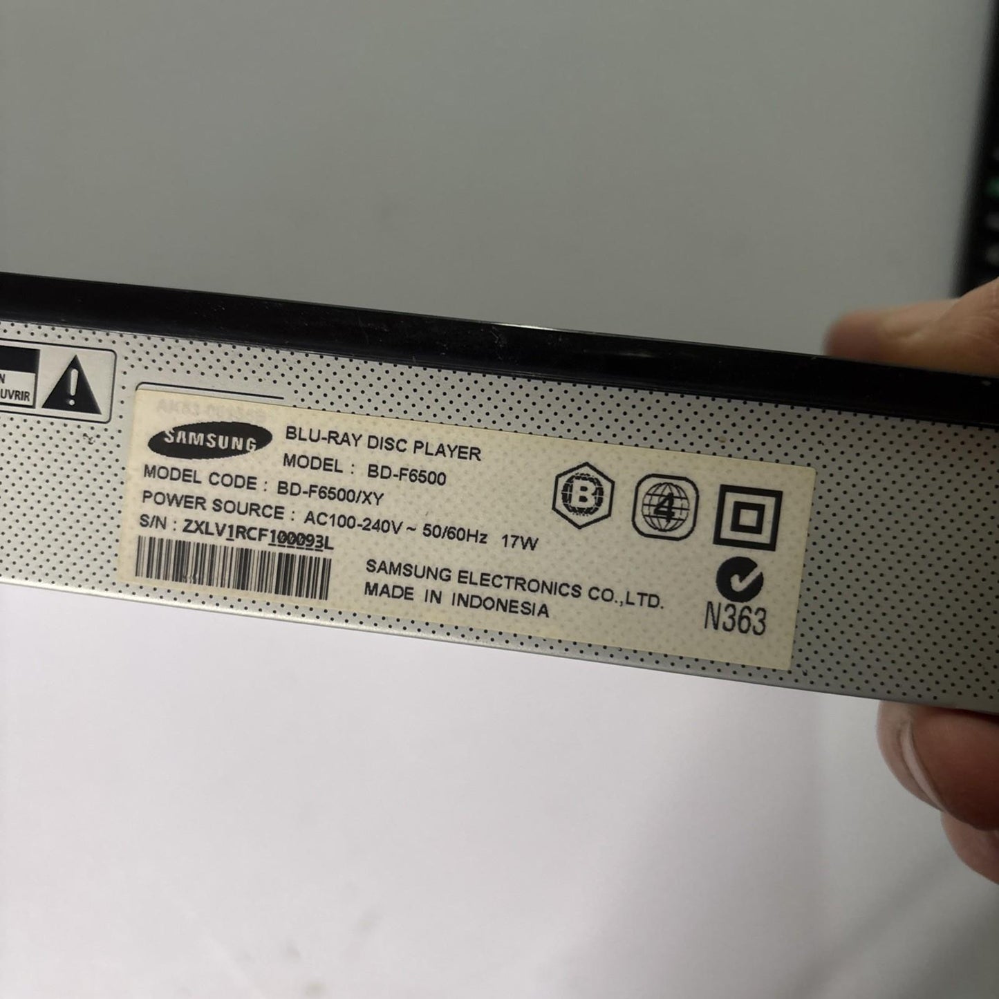 Samsung 3D Blu-ray DVD Player BD-F6500 Region B &4