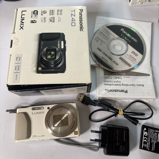 Panasonic TZ40 Lumix Digital Camera Leica Lens DMC-TZ40 8gb SD Card GPS 18.1MP