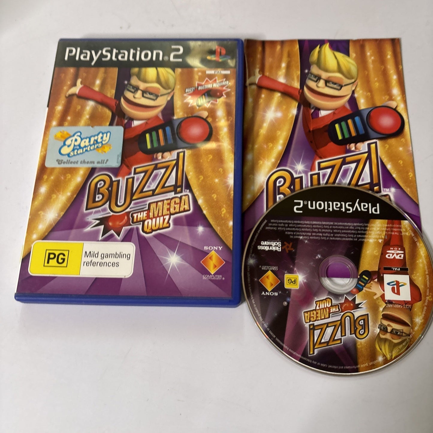 Buzz!: The Mega Quiz - Sony Playstation 2 - PS2 Game With Manual - PAL