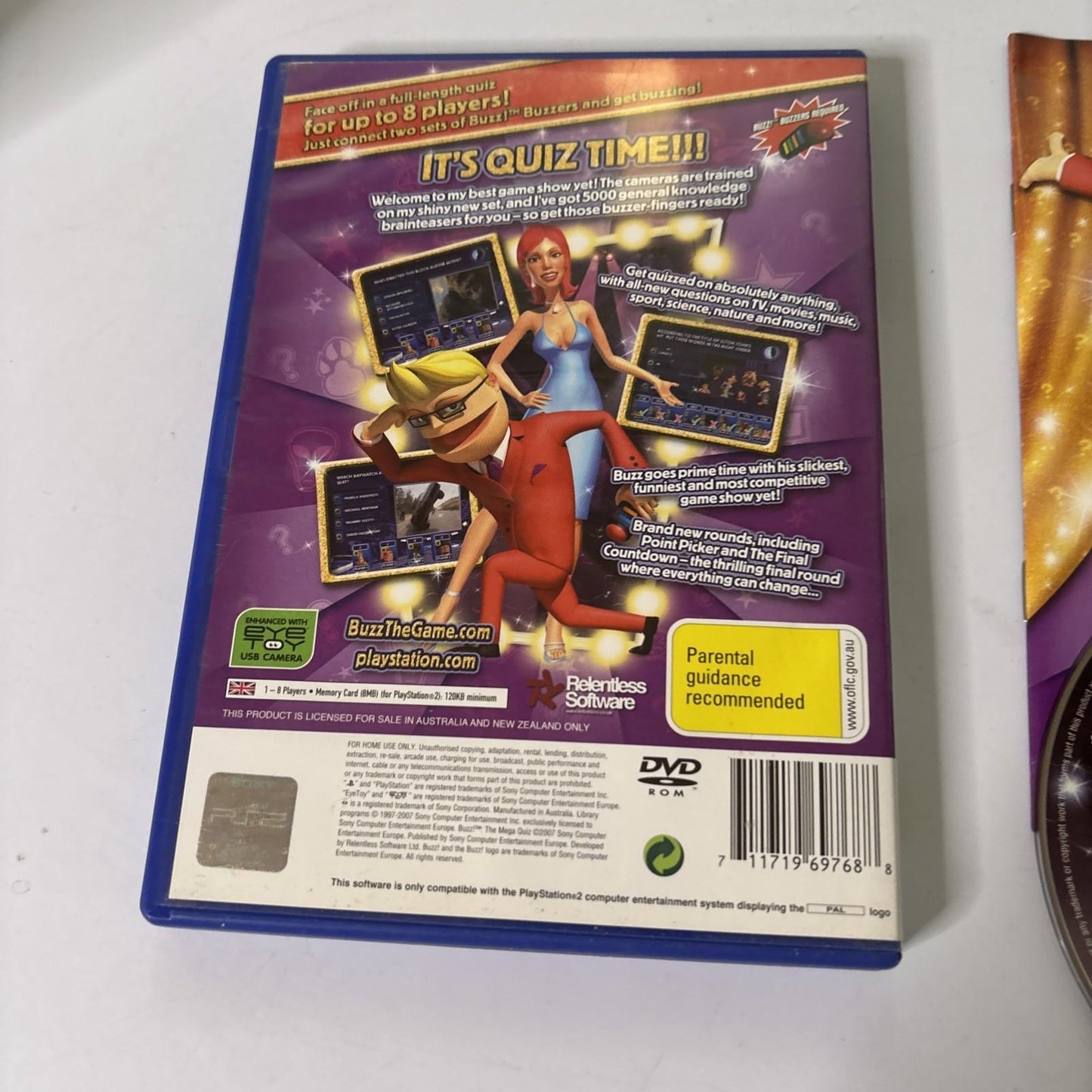 Buzz!: The Mega Quiz - Sony Playstation 2 - PS2 Game With Manual - PAL