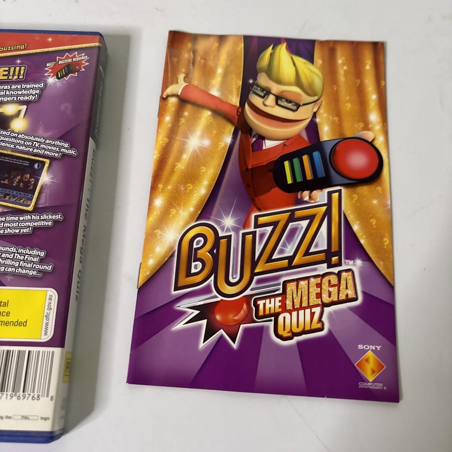 Buzz!: The Mega Quiz - Sony Playstation 2 - PS2 Game With Manual - PAL