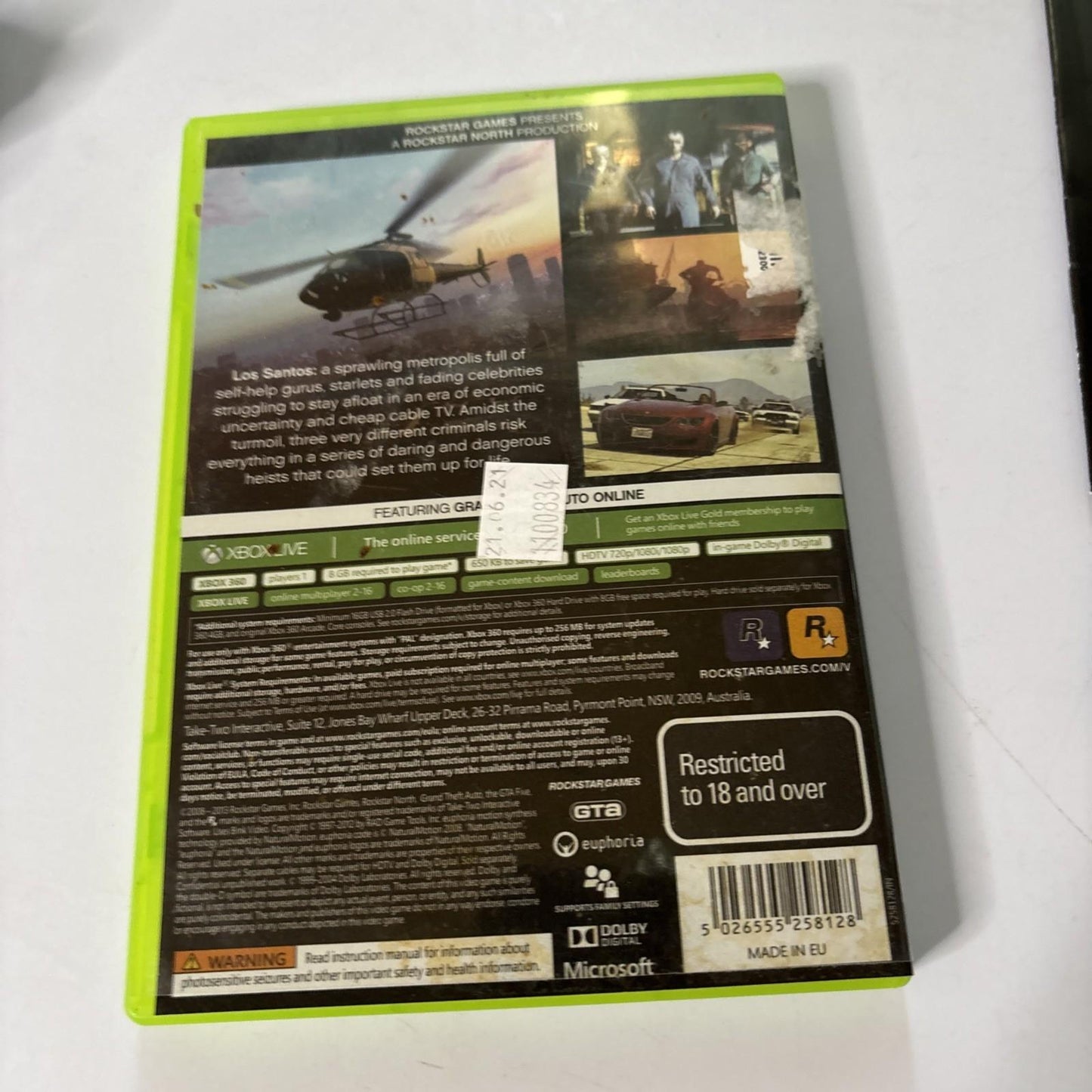Grand Theft Auto V (Microsoft Xbox 360, 2013) Manual Map PAL