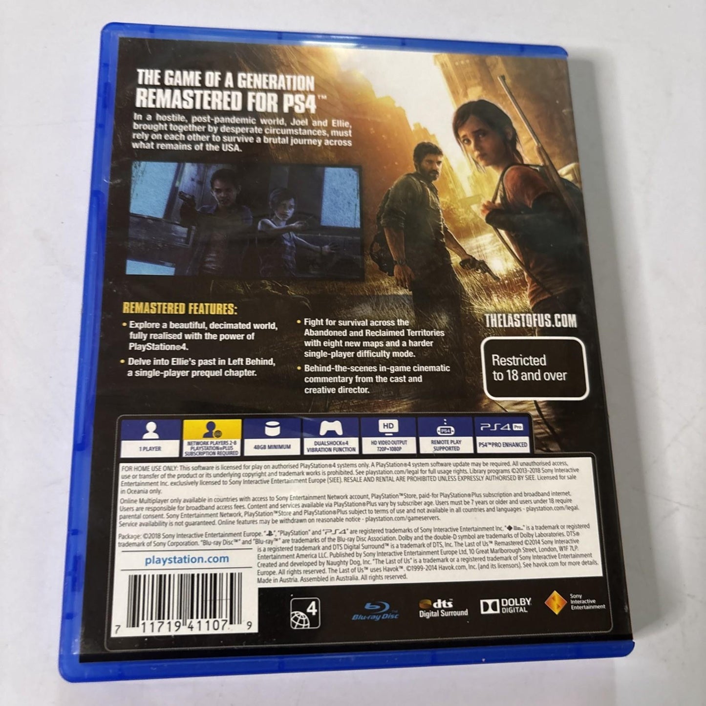 The Last of Us Remastered (Sony PlayStation 4, 2018)