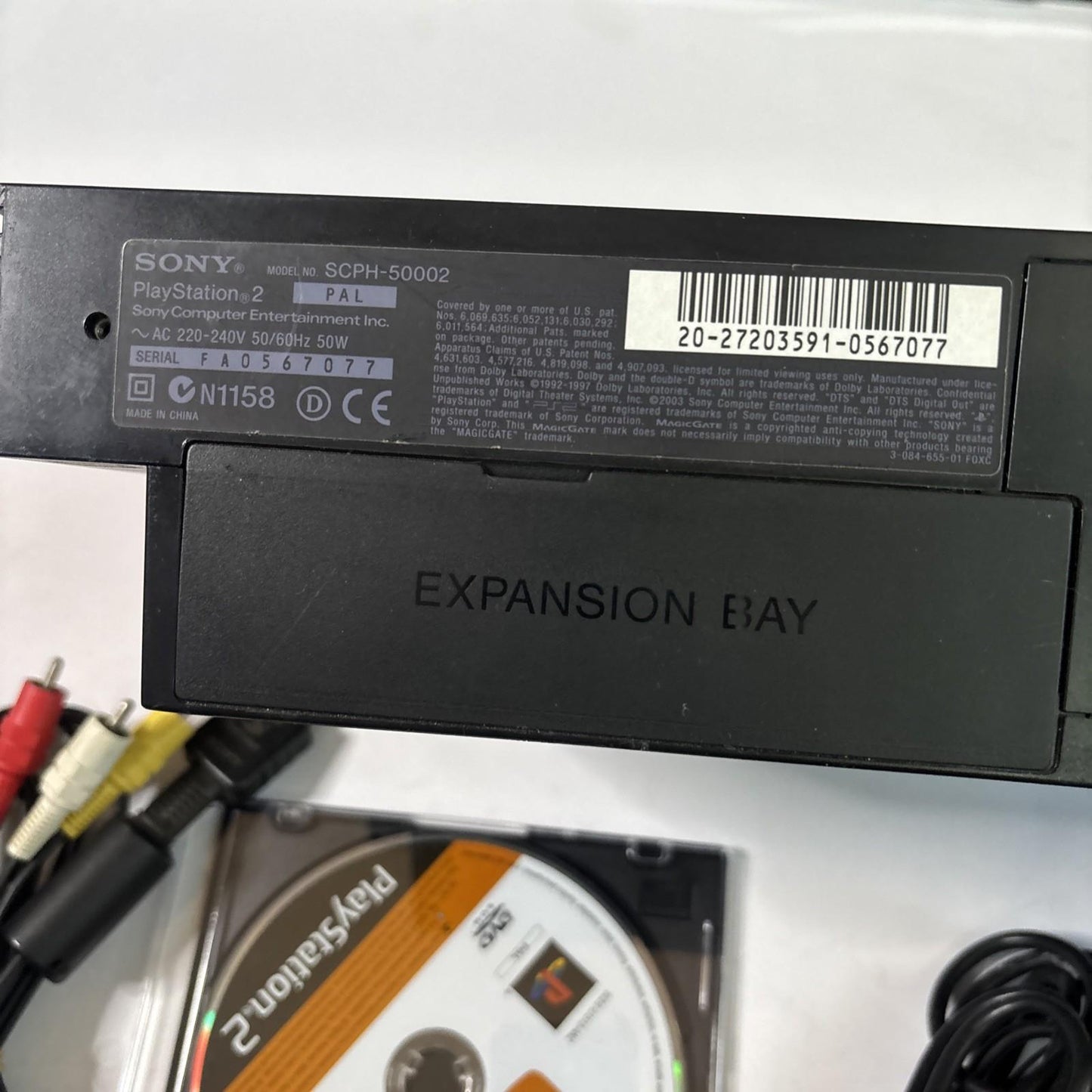 Sony Playstation 2 Fat Console PAL SCPH-50002 Eyetoy Camera & Game 1x Controller