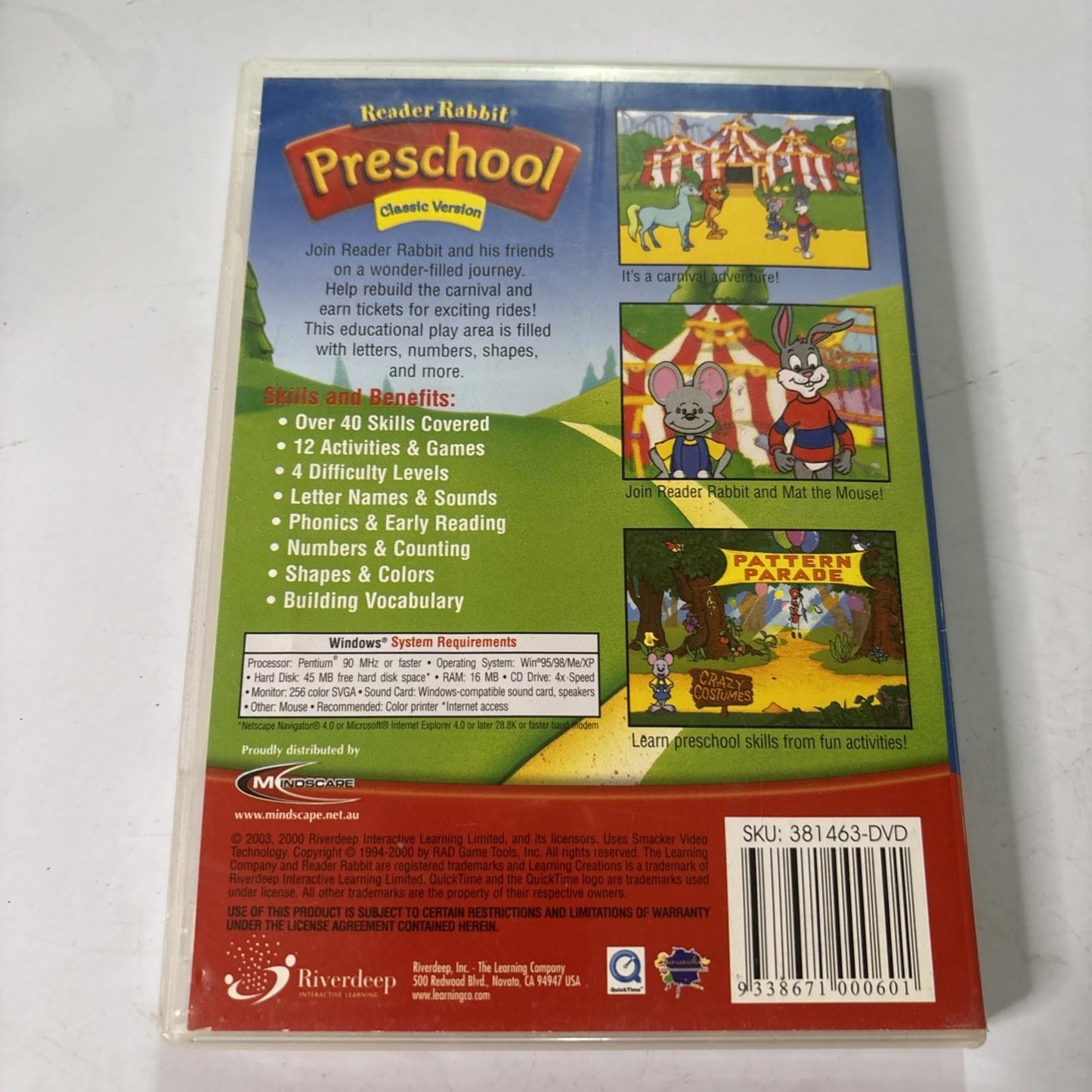 The Learning Company: Reader Rabbit - Preschool Classic Version PC DVD-ROM