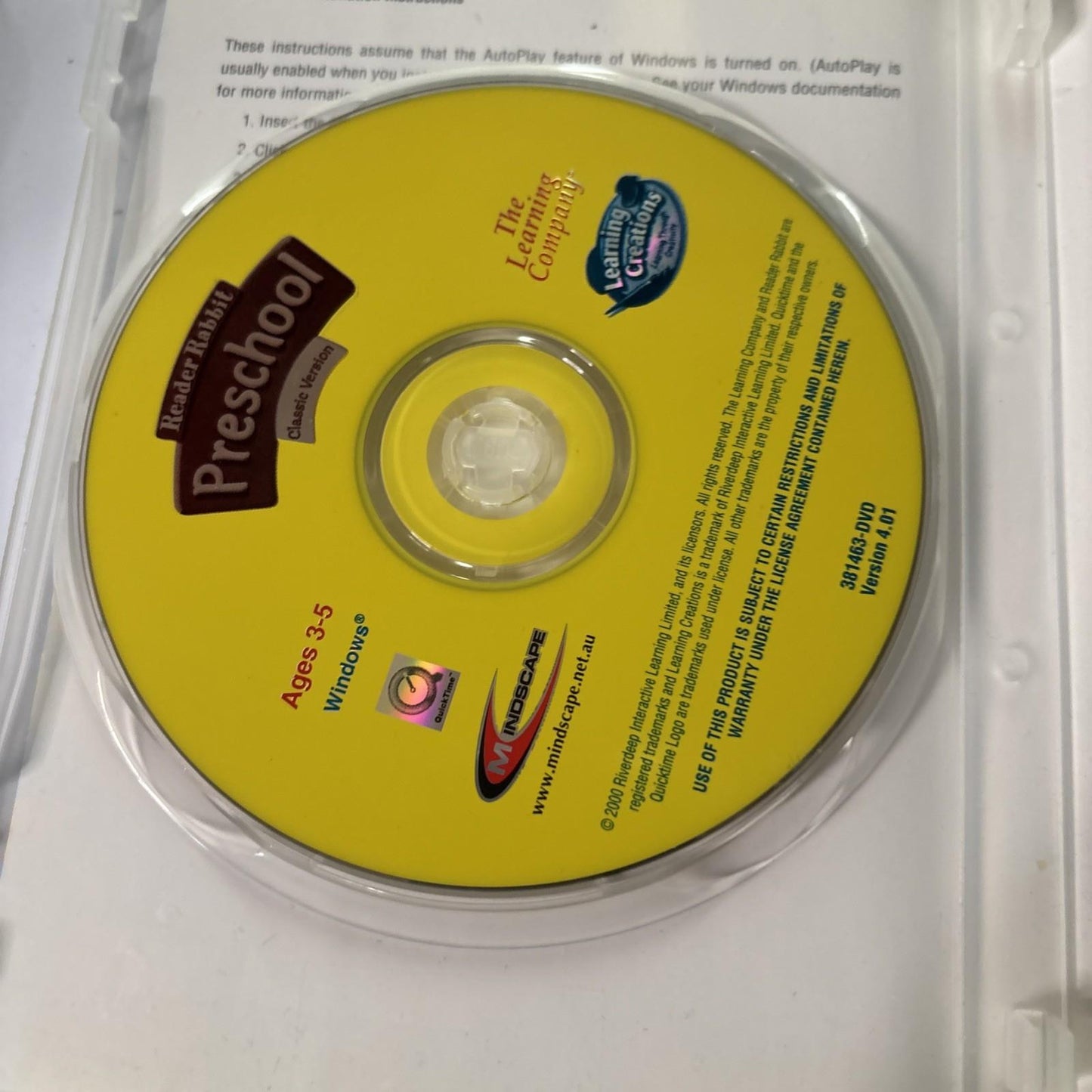 The Learning Company: Reader Rabbit - Preschool Classic Version PC DVD-ROM