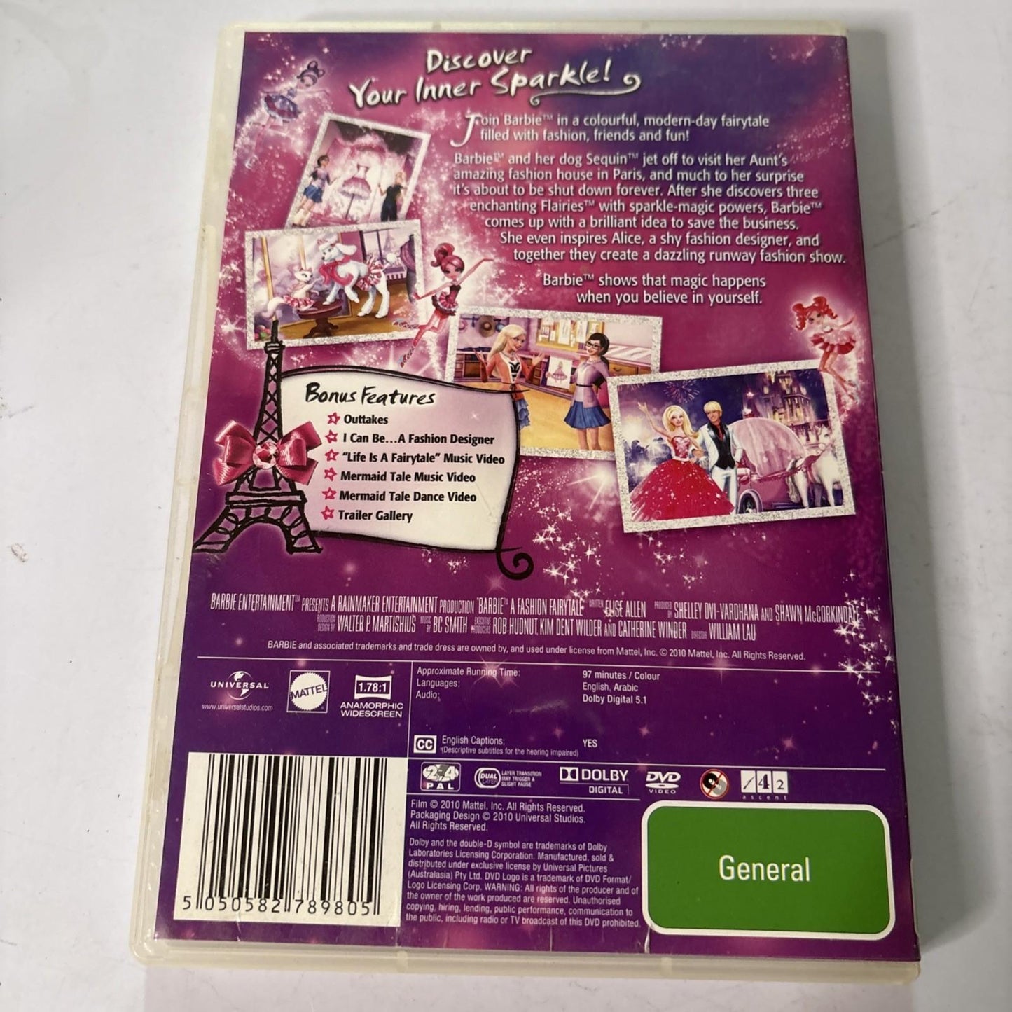 Barbie - A Fashion Fairytale (DVD, 2010) Region 4,2