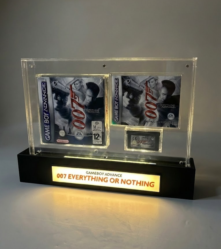 Custom Acrylic Display Case For Game Boy Advance GBA Box Manual Cart UV LED