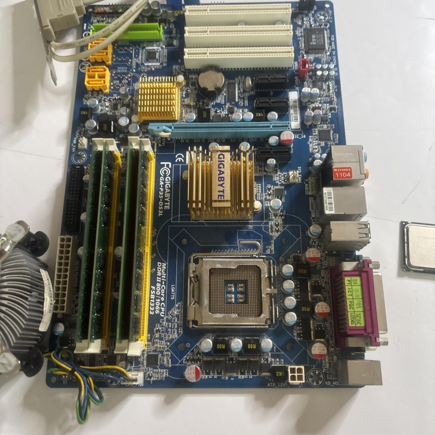 Gigabyte GA-P35-DS3L Motherboard CPU Intel Core 2 Duo 2.66Ghz 4gb RAM *Untested*