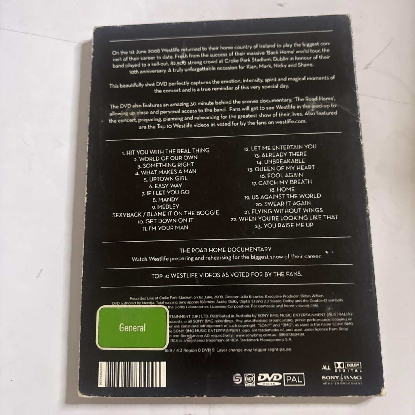 Westlife: 10 Years of Westlife: Live at Croke Park Stadium (DVD 2008) All Region