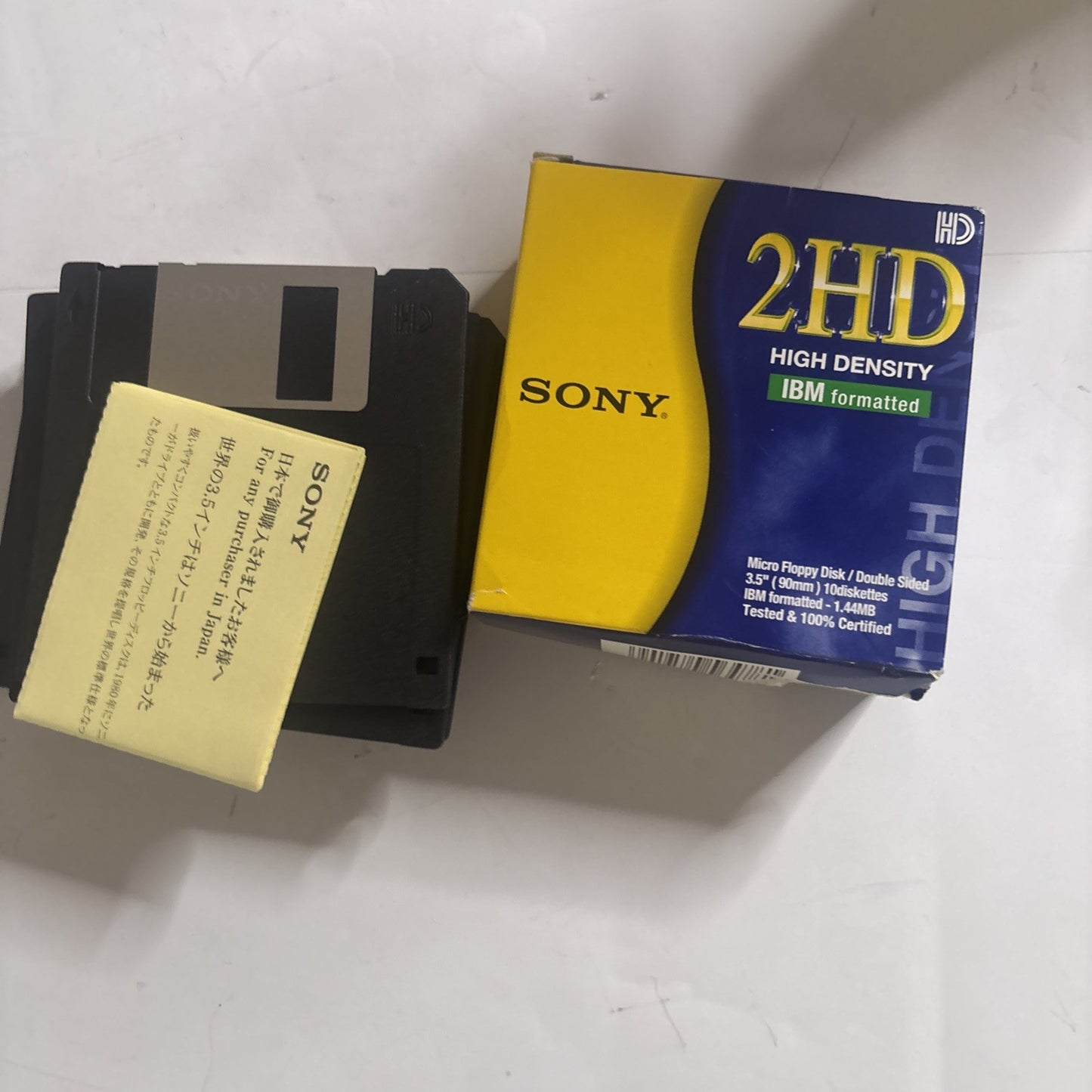 Vintage SONY 2HD IBM Formatted 1.44MB Pack Of 10 3.5" Floppy Disks - 10MFD 2HDef