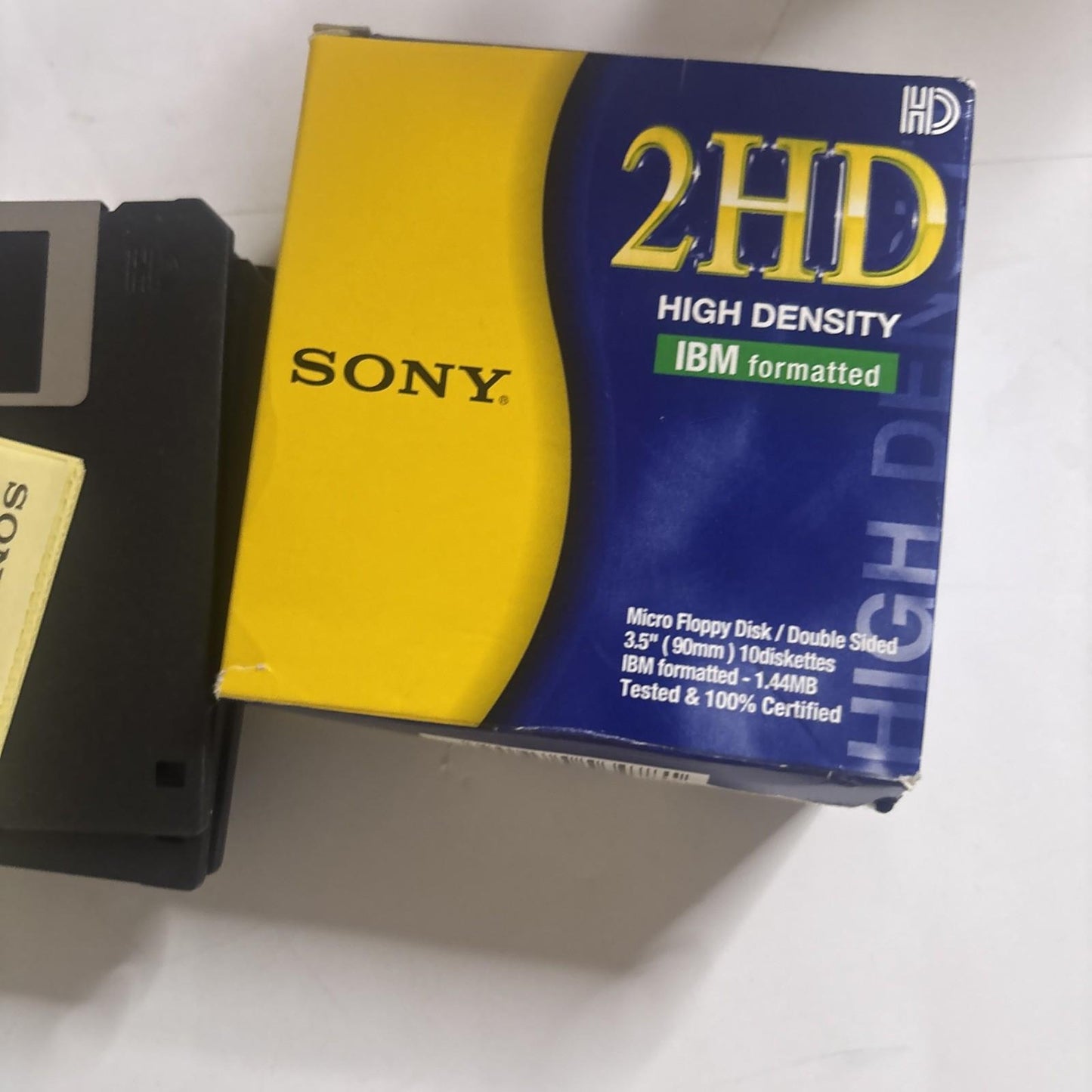 Vintage SONY 2HD IBM Formatted 1.44MB Pack Of 10 3.5" Floppy Disks - 10MFD 2HDef