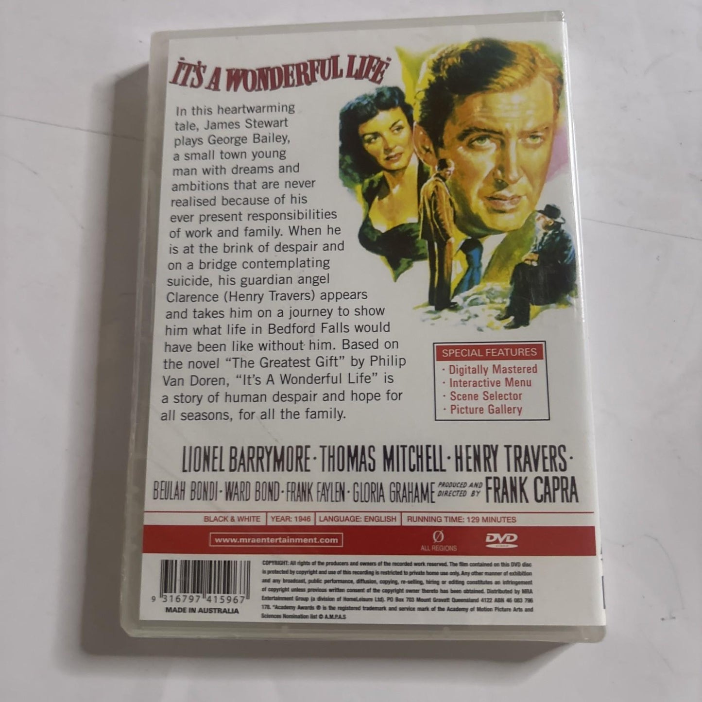 It's a Wonderful Life (DVD, 1946) James Stewart All Regions *New Sealed*