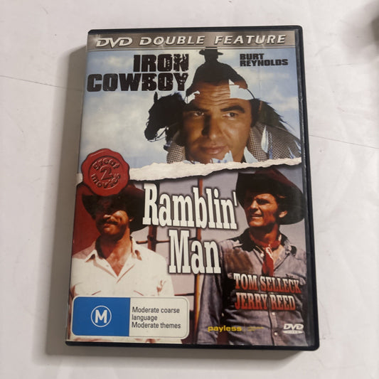 Iron Cowboy / Ramblin' Man (DVD, 2009) Burt Reynolds, Tom Selleck All Regions
