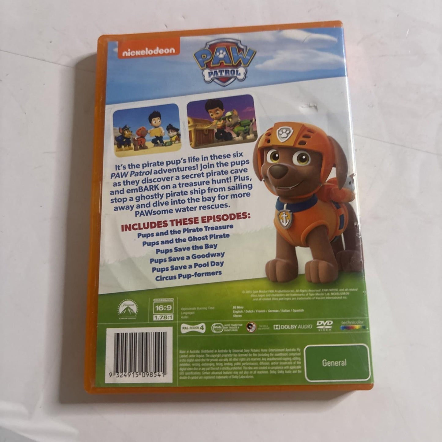 Paw Patrol - Pups and the Pirate Treasure (DVD, 2014) Region 4