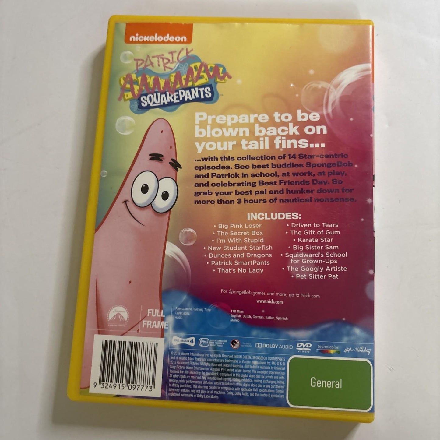Spongebob Squarepants - Patrick Squarepants (DVD, 2014) Region 4