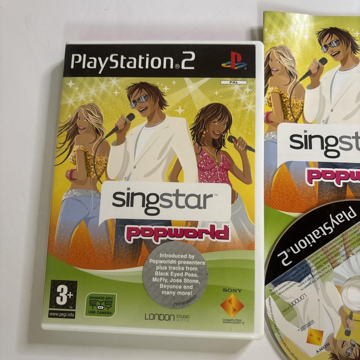 SingStar Popworld Sony Playstation 2 PS2 Manual PAL