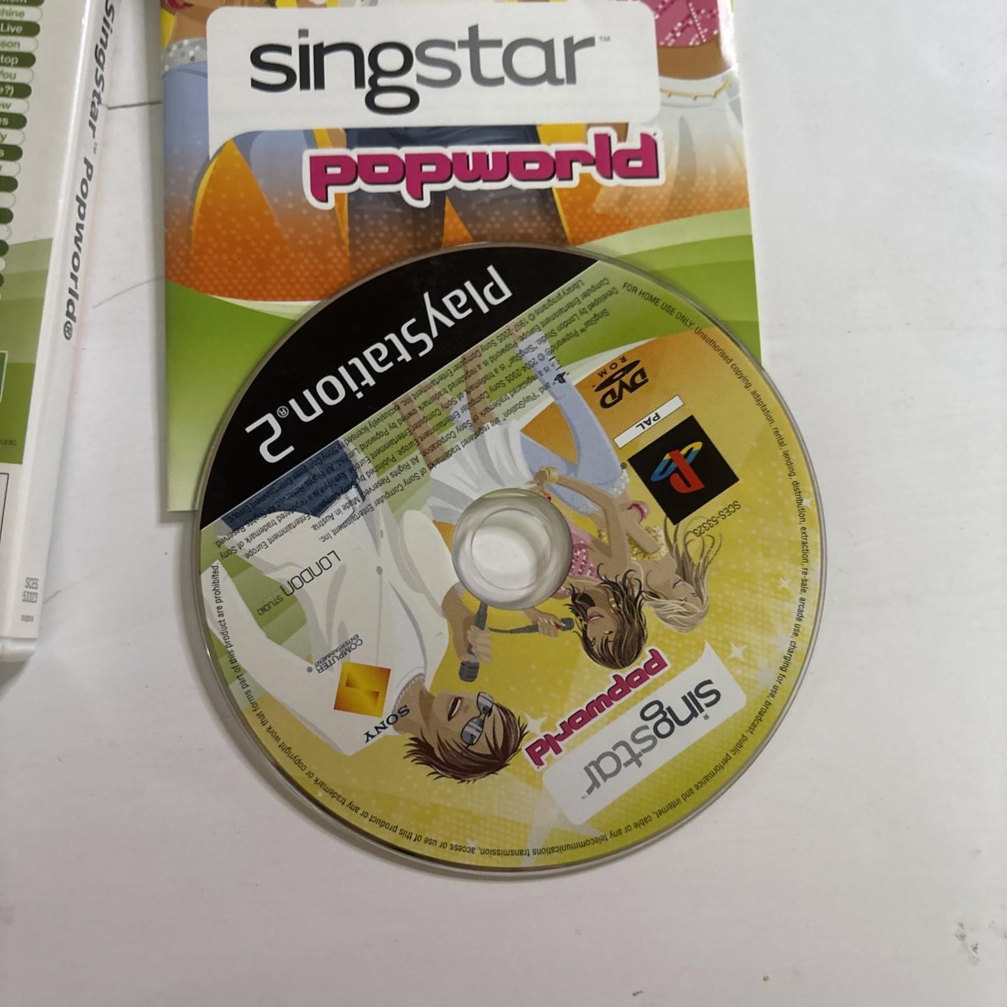 SingStar Popworld Sony Playstation 2 PS2 Manual PAL