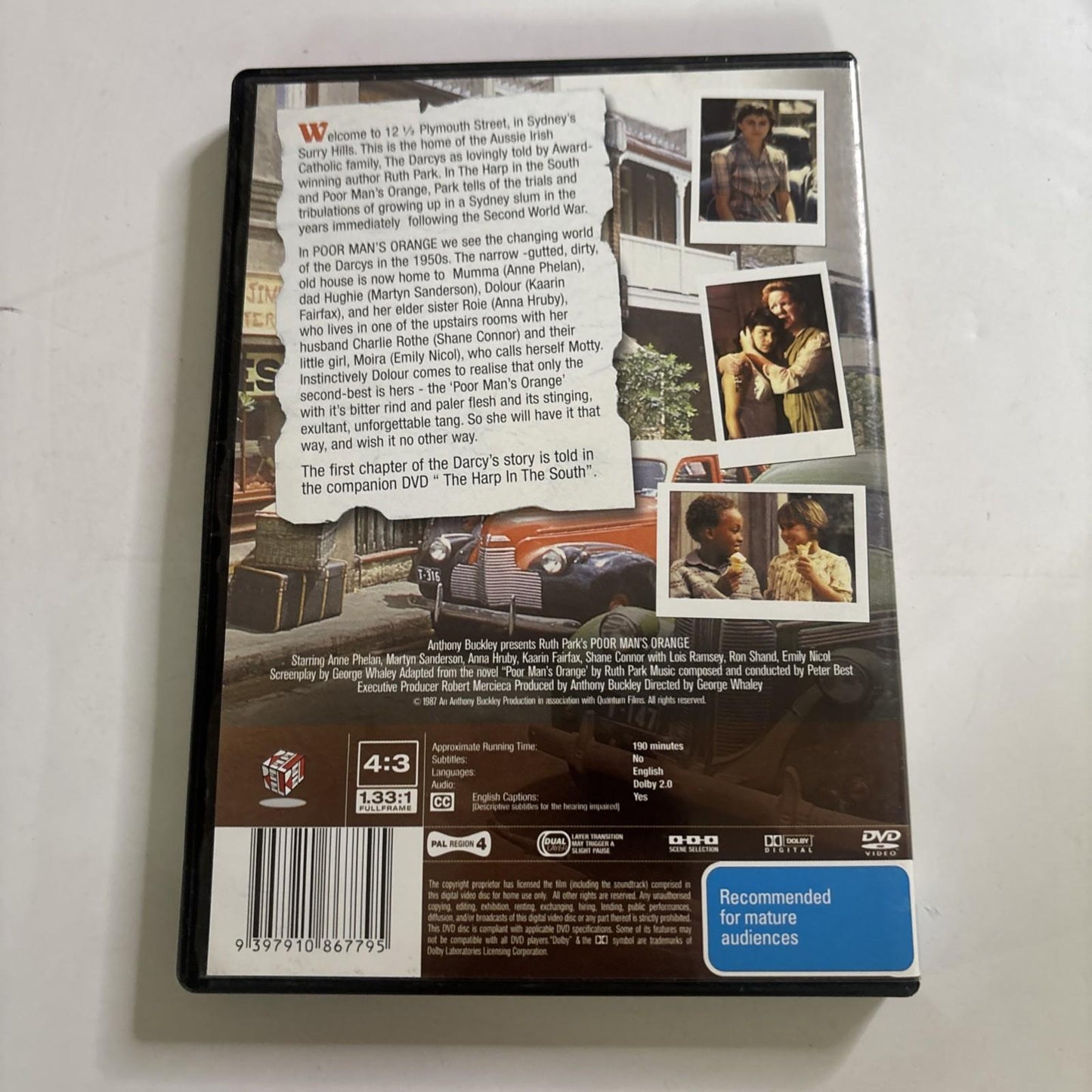 Poor Man's Orange (DVD, 1987) Anne Phelan Region 4
