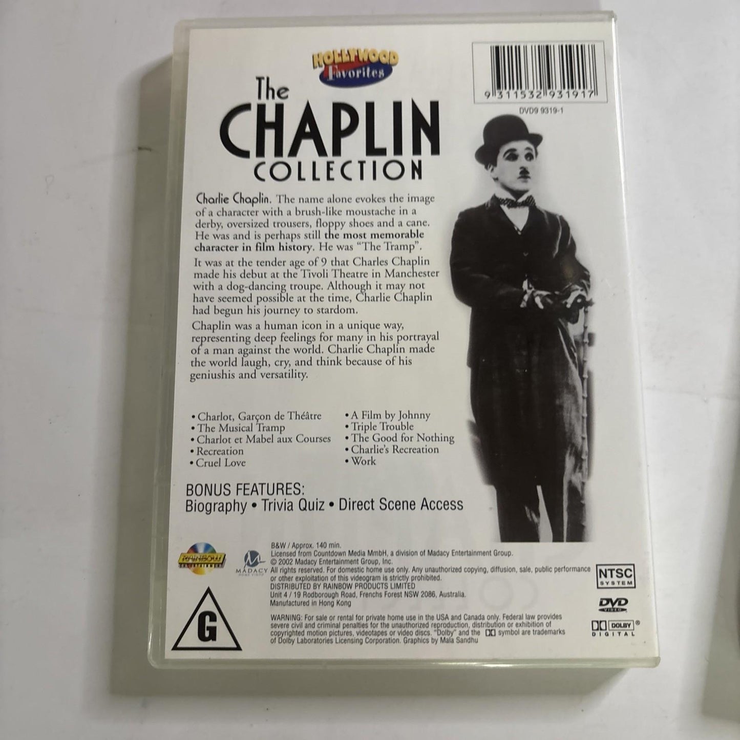 The Chaplin Collection (DVD, 2-Disc) All Regions Charlie Chaplin