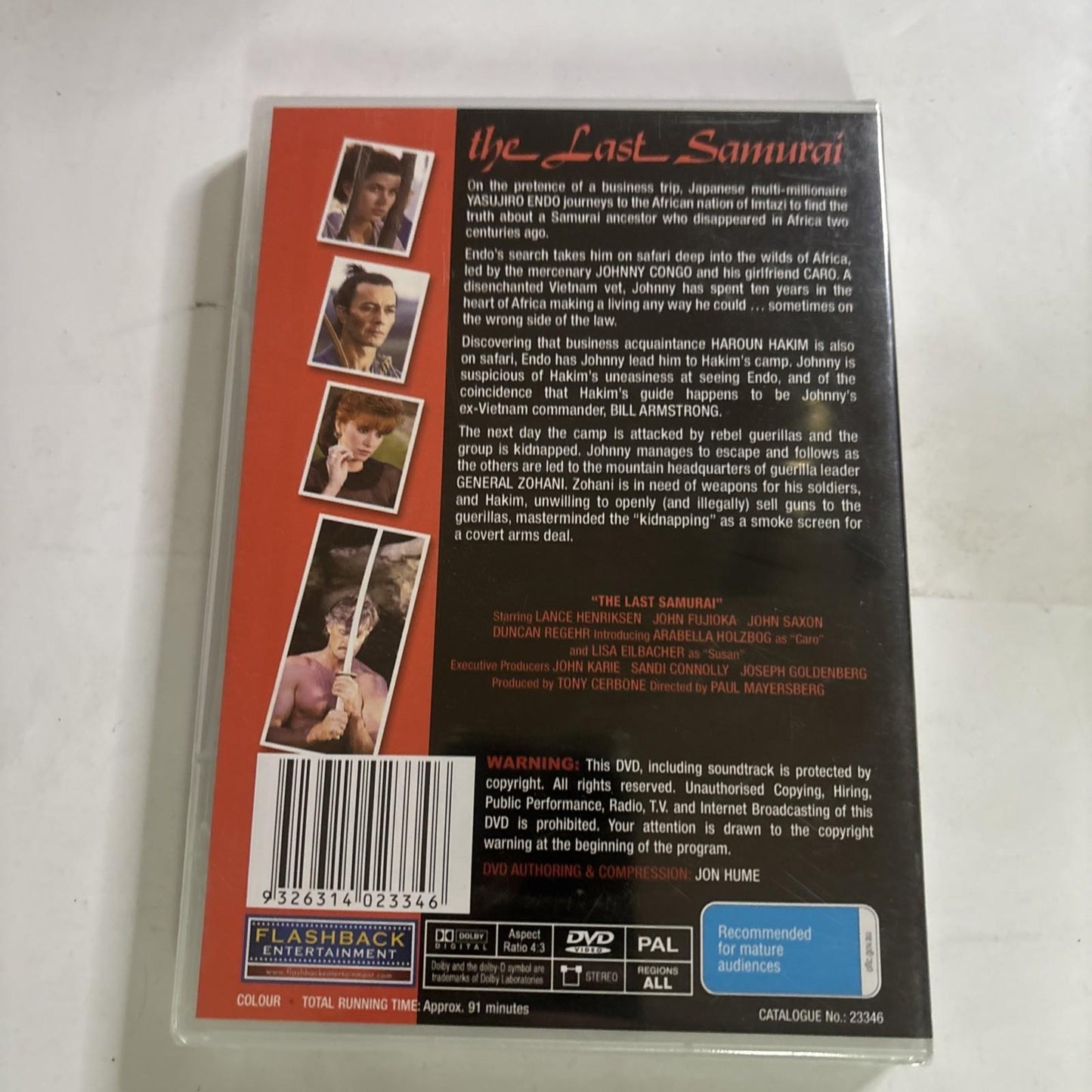 The Last Samurai DVD Lance Henriksen, John Fukuoka All Regions *New Sealed*