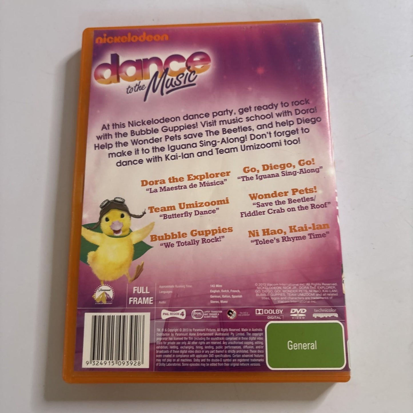 Nickelodeon Favorites - Dance to the Music! (DVD, 2013) Region 4