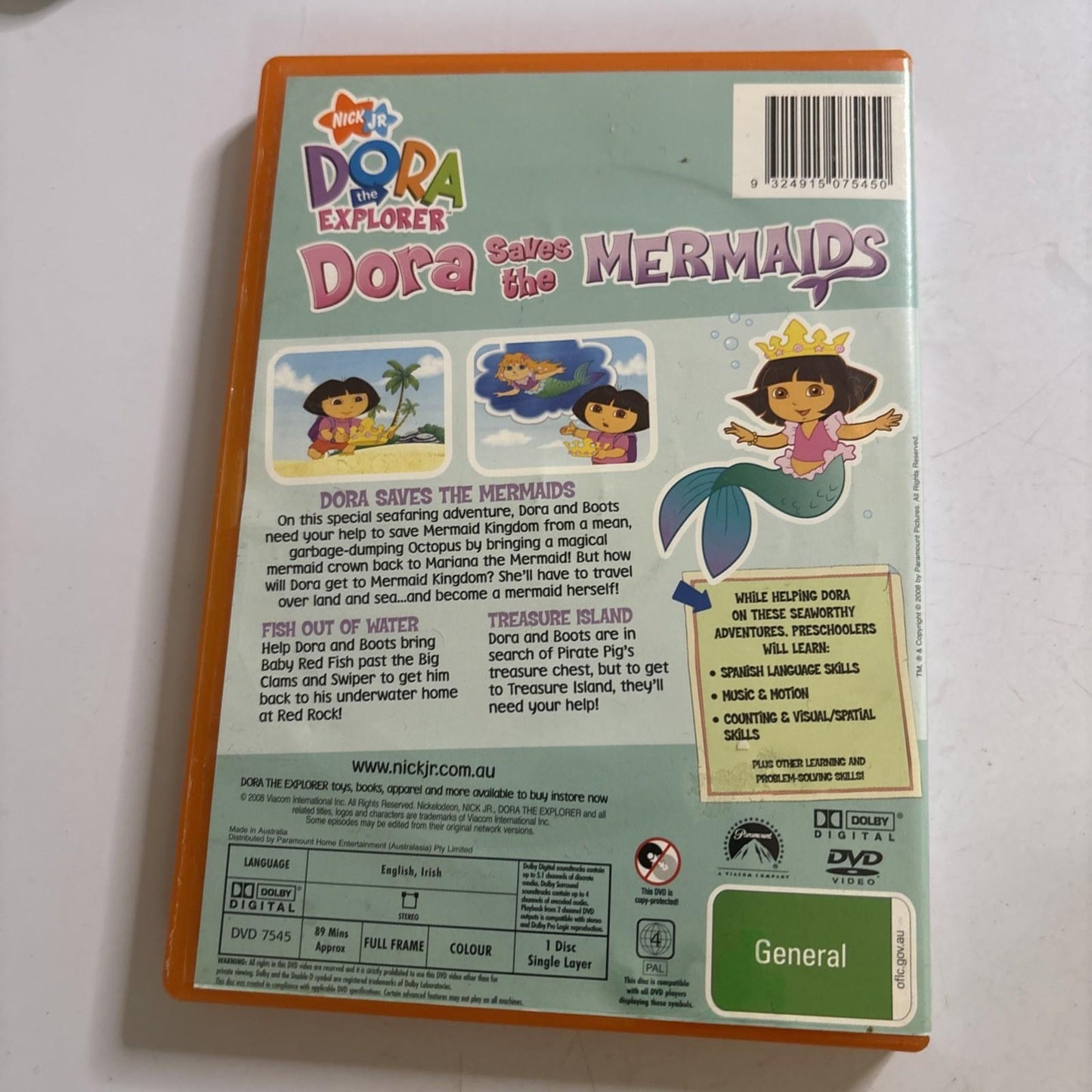 Dora the Explorer - Dora Saves the Mermaid (DVD, 2000) Region 4