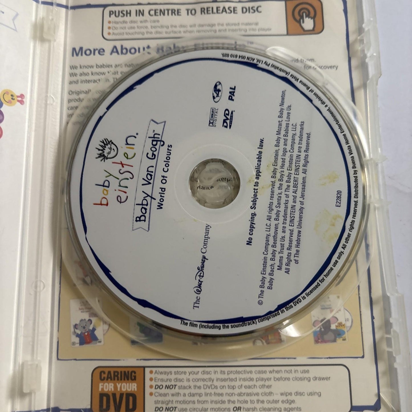 Baby Einstein: Baby Van Gogh - World of Colours (DVD, 2004) Region 4