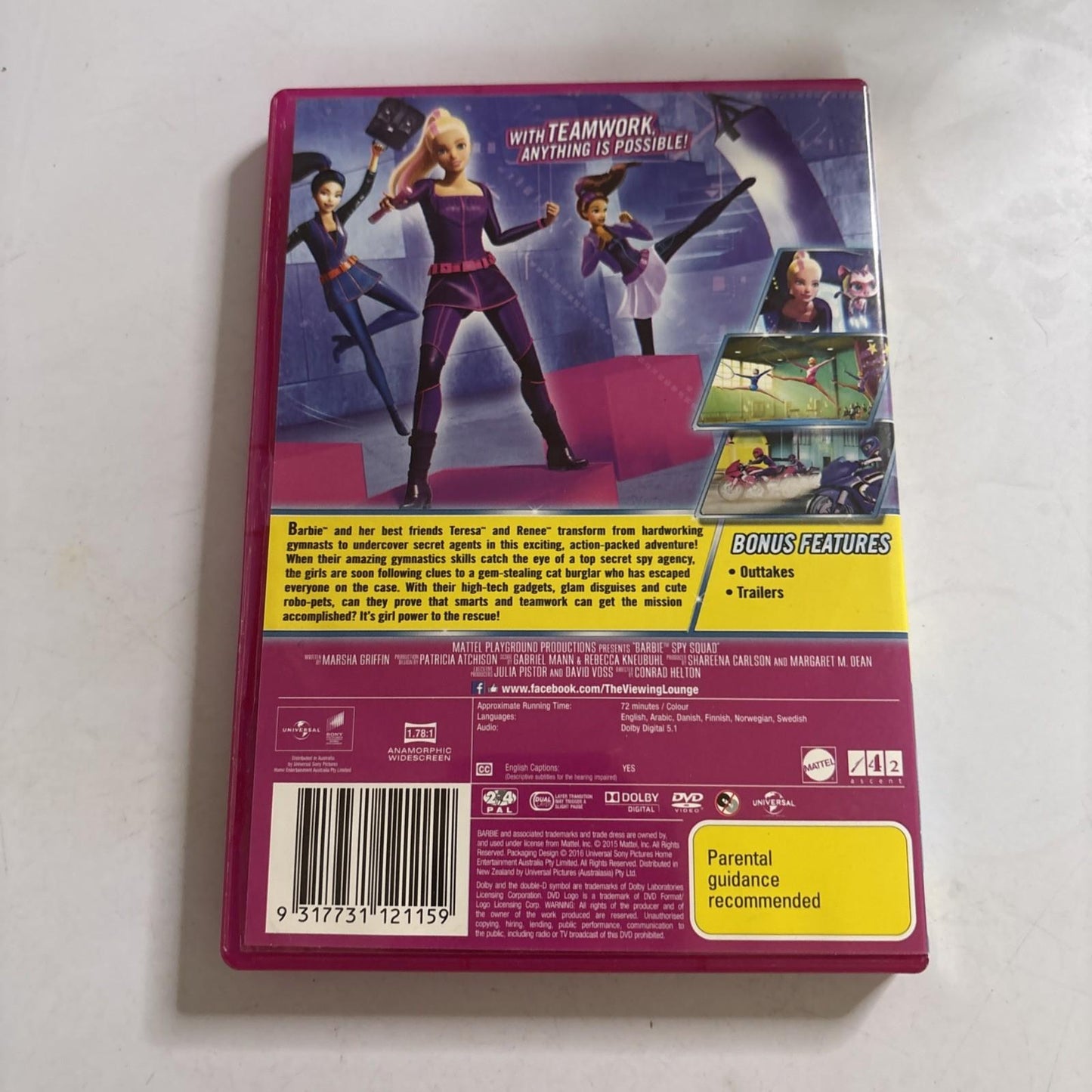 Barbie in Spy Squad (DVD, 2015) Region 4,2