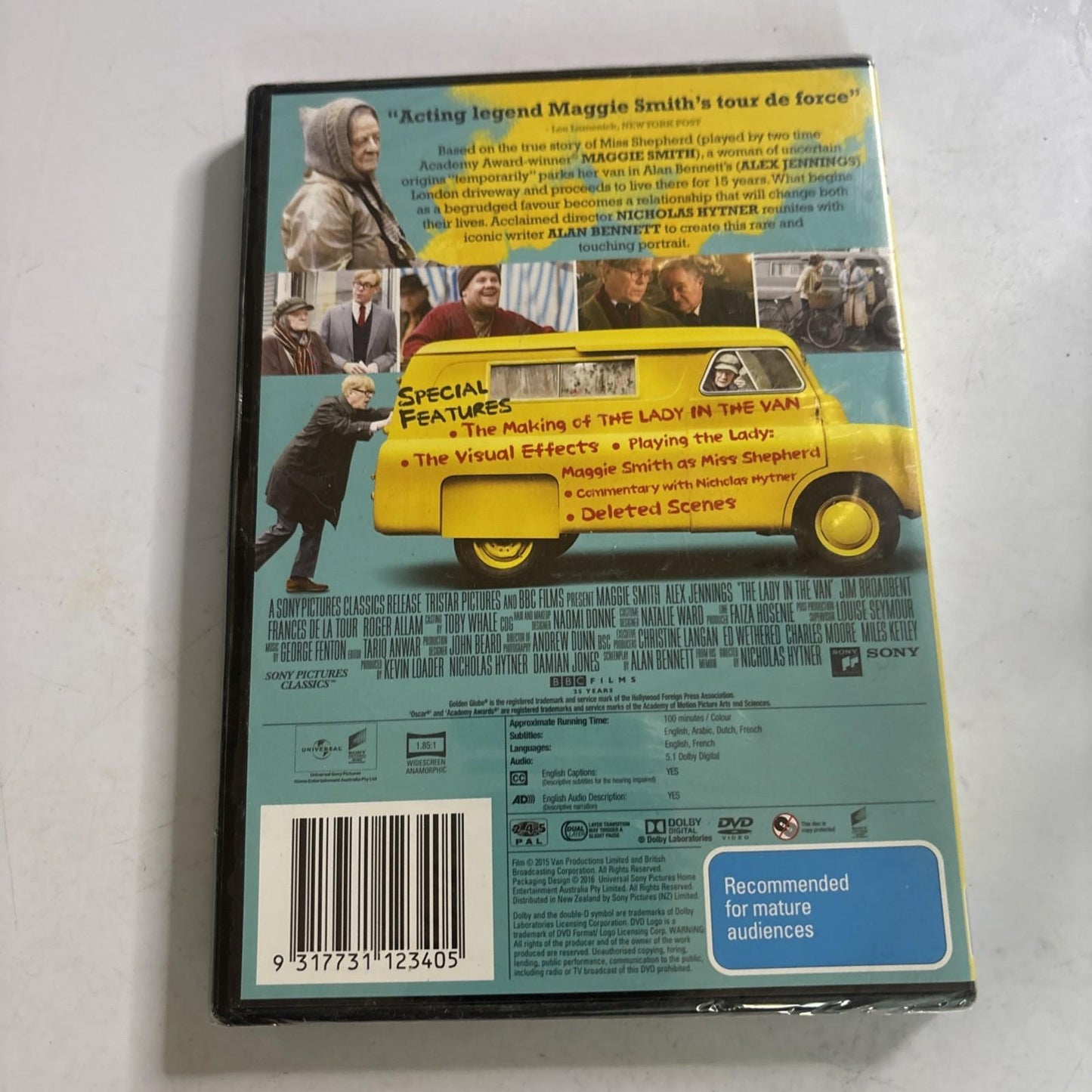 The Lady in the Van (DVD, 2015) Maggie Smith Region 4,2 NEW