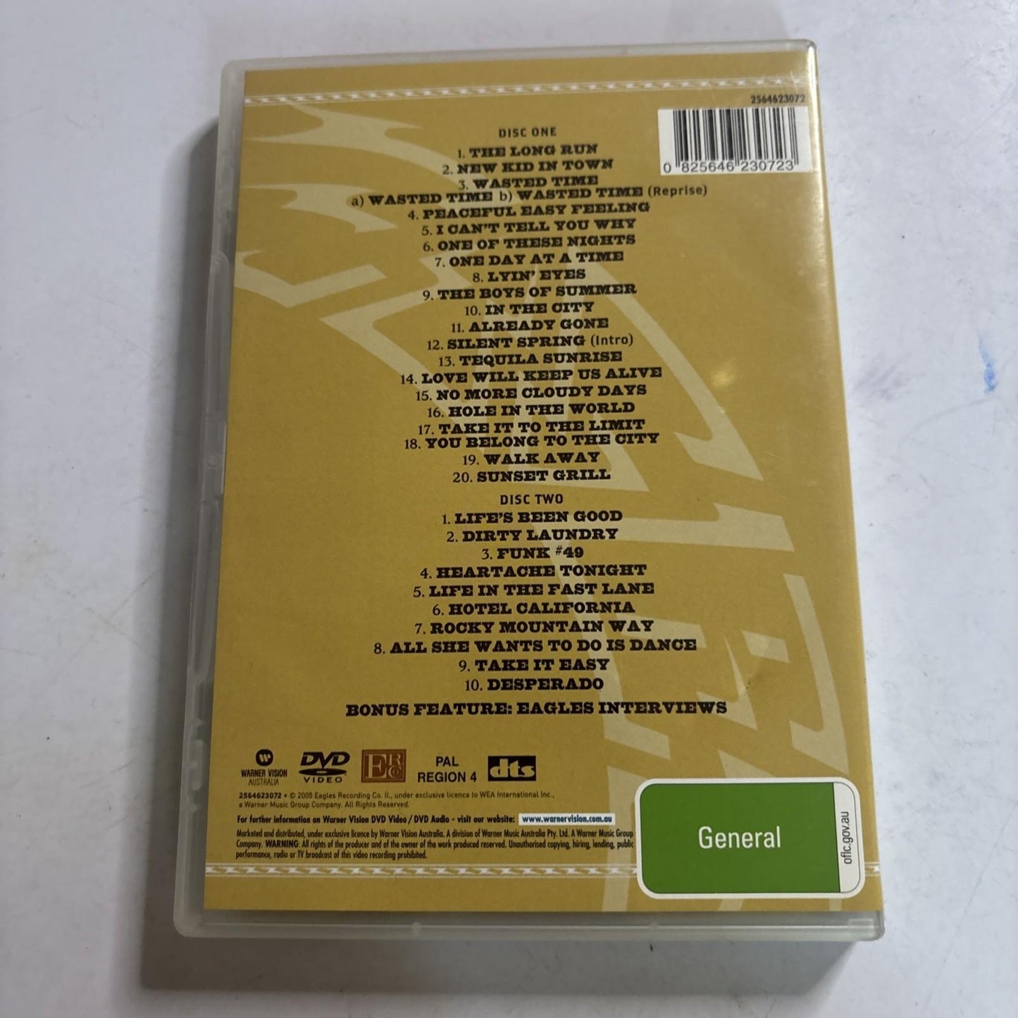 Eagles - Farewell 1 Tour - Live from Melbourne (DVD, 2004) Region 4