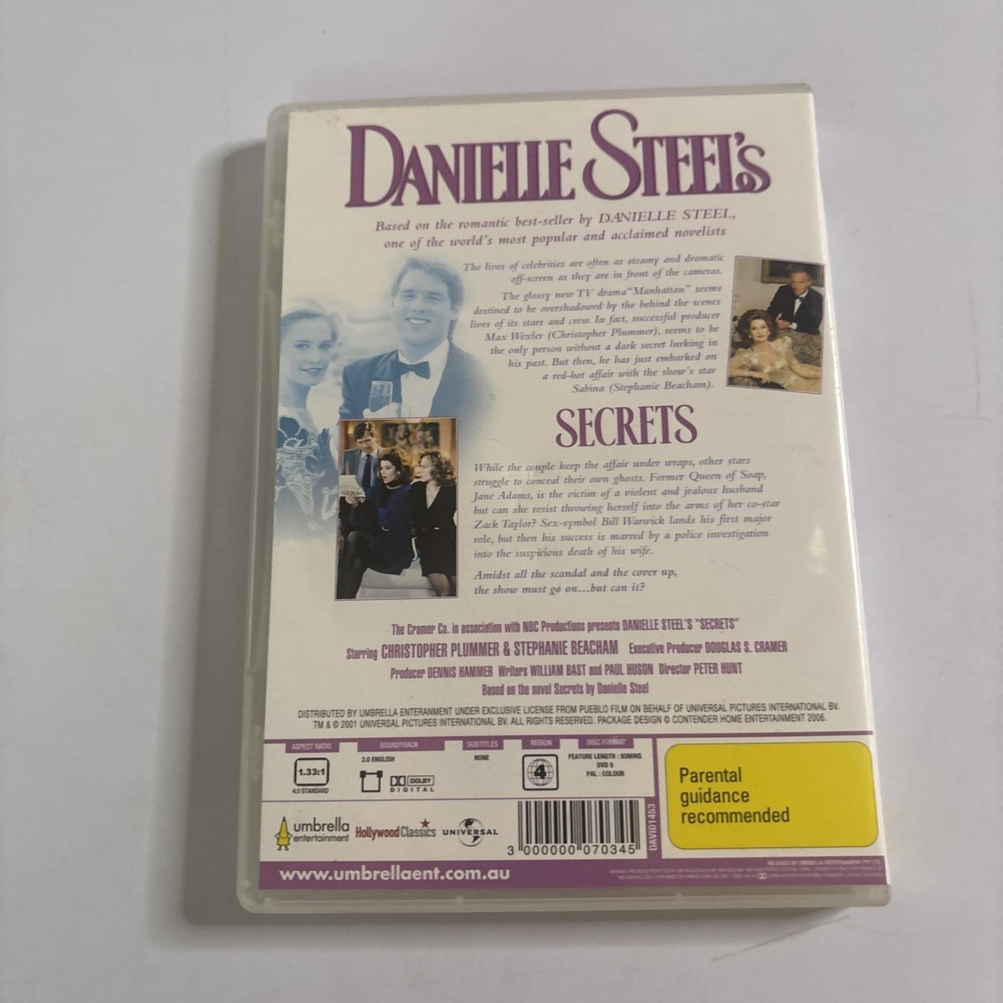 Danielle Steel's - Secrets (DVD, 1992) Region 4