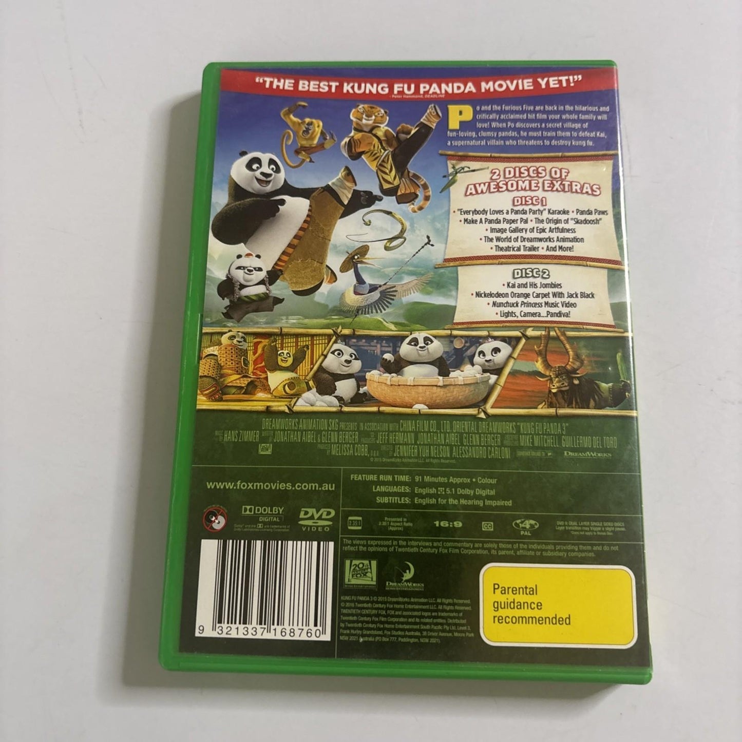 Kung Fu Panda 3 (DVD, 2016) 2-Disc Awesome Edition - Region 4
