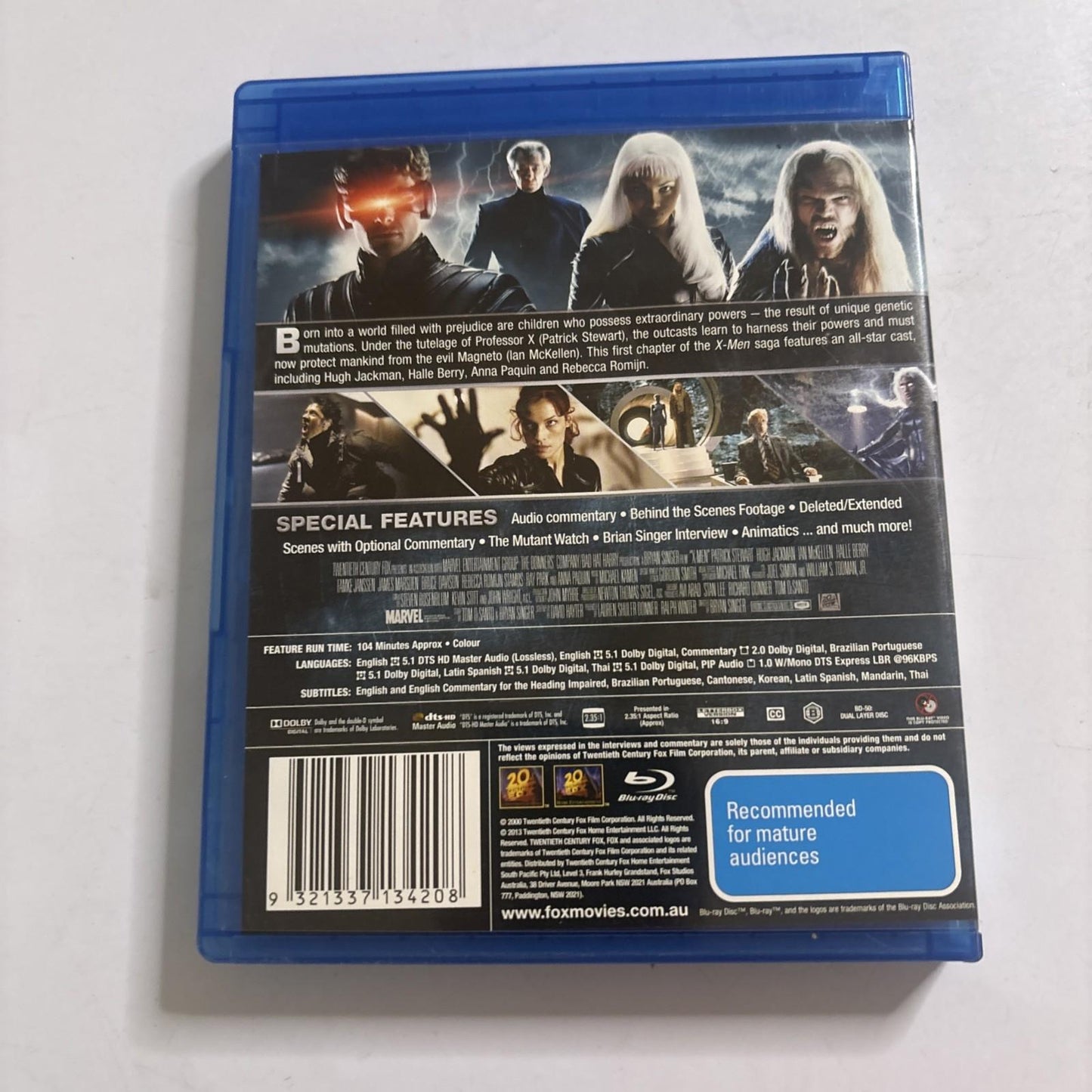 X-Men (Bluray, 2000) Hugh Jackman Region B