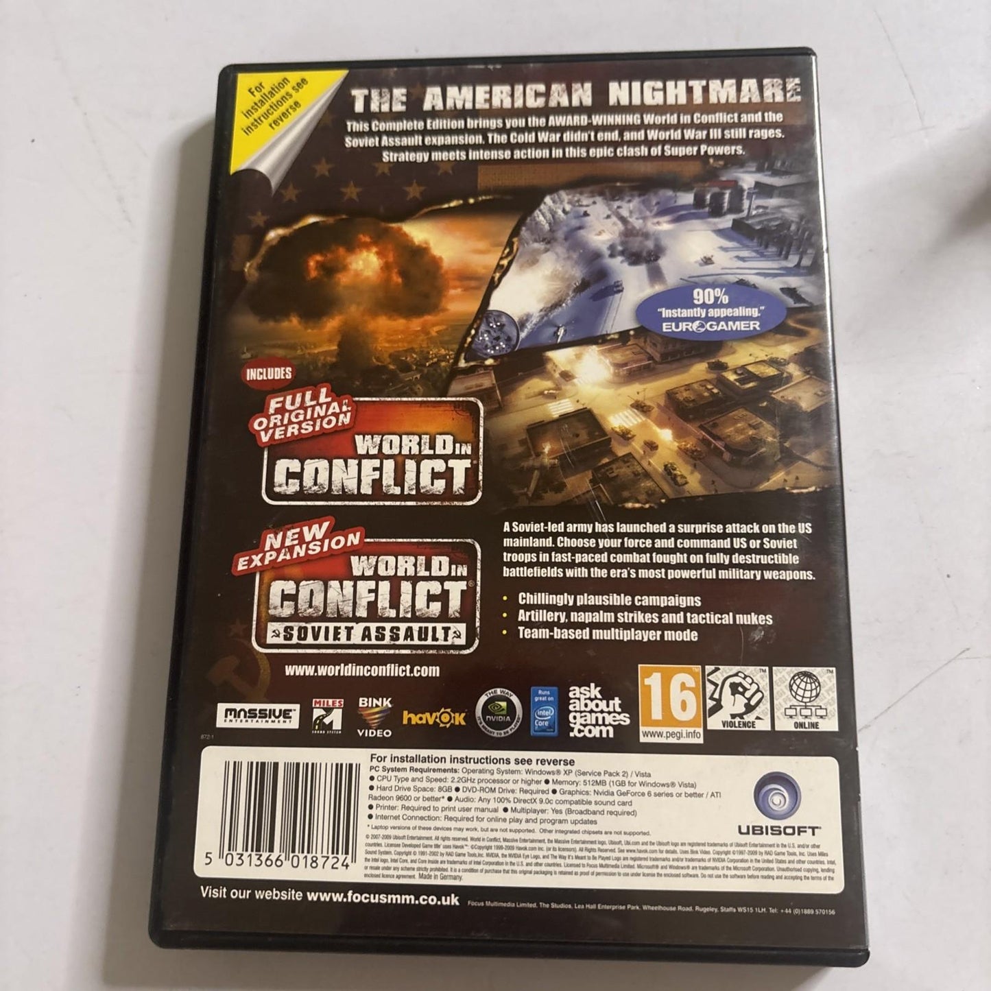 World In Conflict Complete Edition PC DVD-ROM