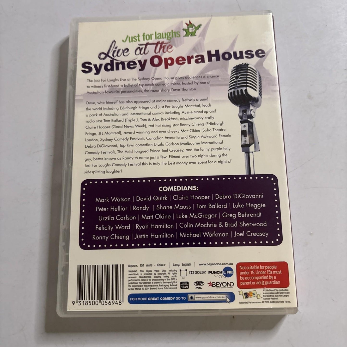 Just for Laughs - Live at the Sydney Opera House (DVD, 2014) Region 4 NEW