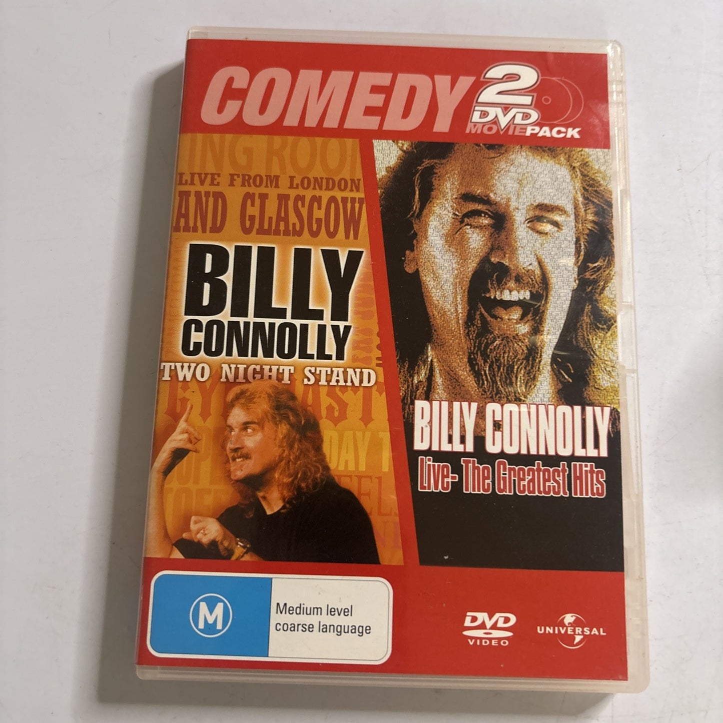 Billy Connolly Two Night Stand / Live The Greatest Hits DVD 2 Disc Region 4 NEW
