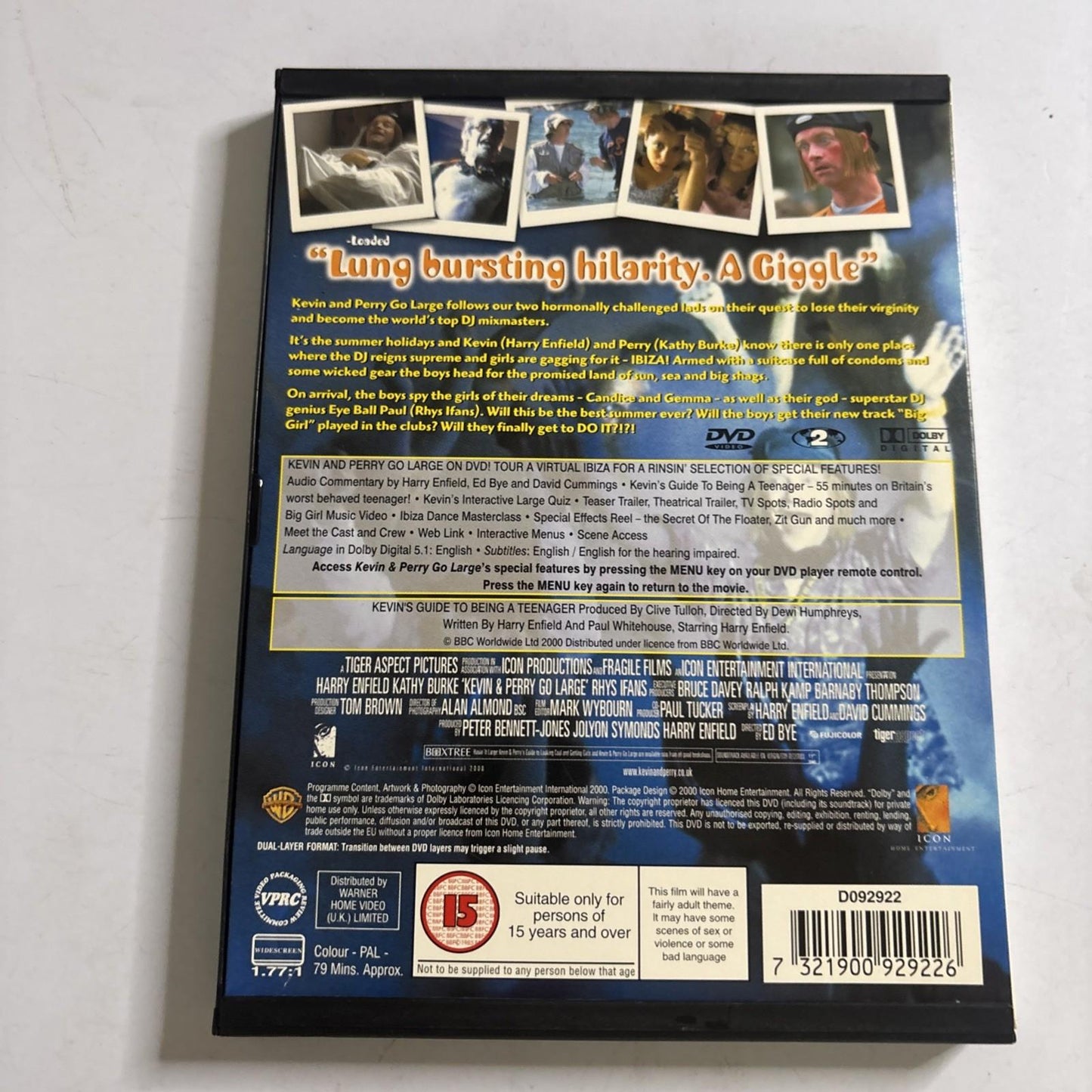 Kevin And Perry Go Large (DVD, 1999) Region 2