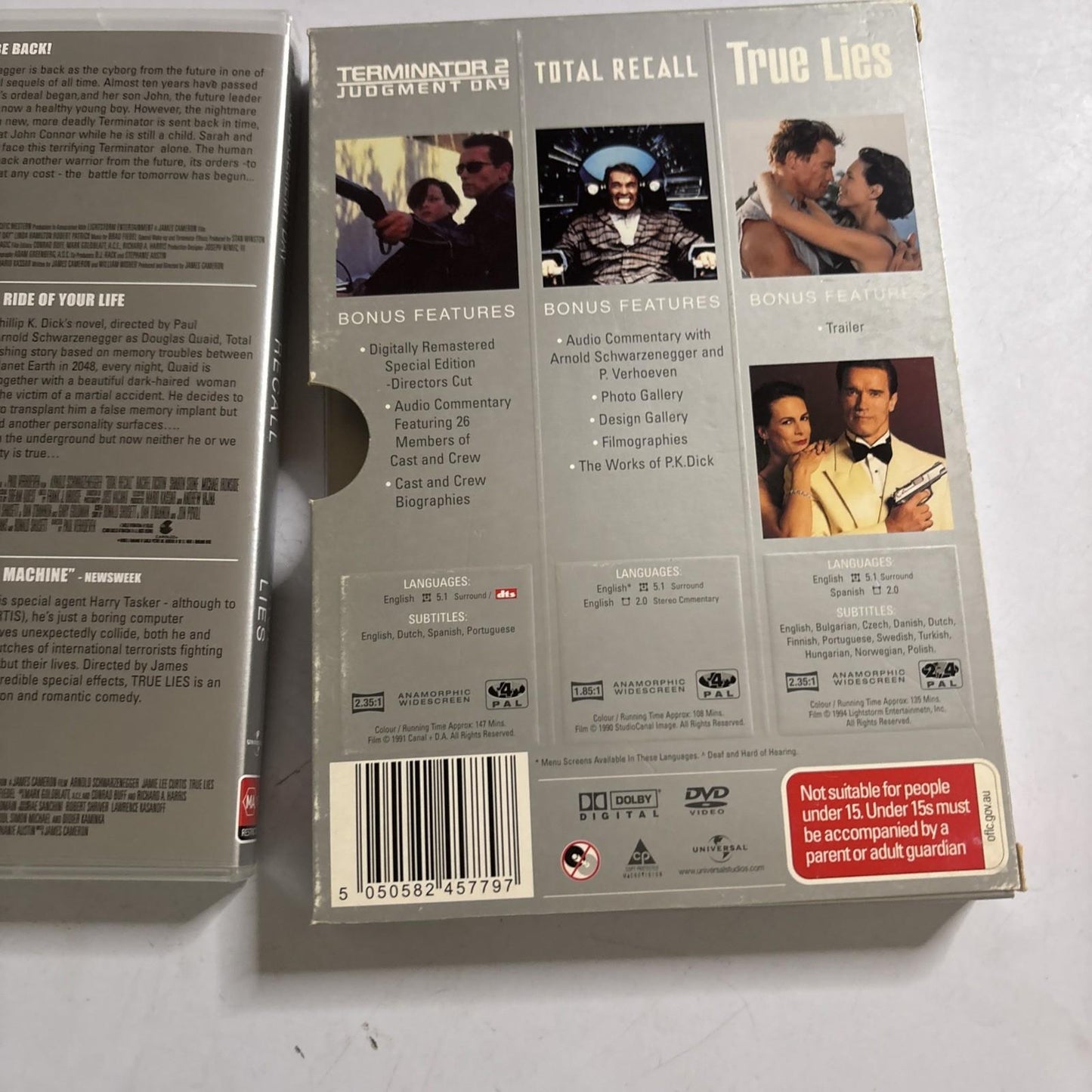 Total Recall / Terminator 2 Judgment Day / True Lies (DVD, 1990) Region 4