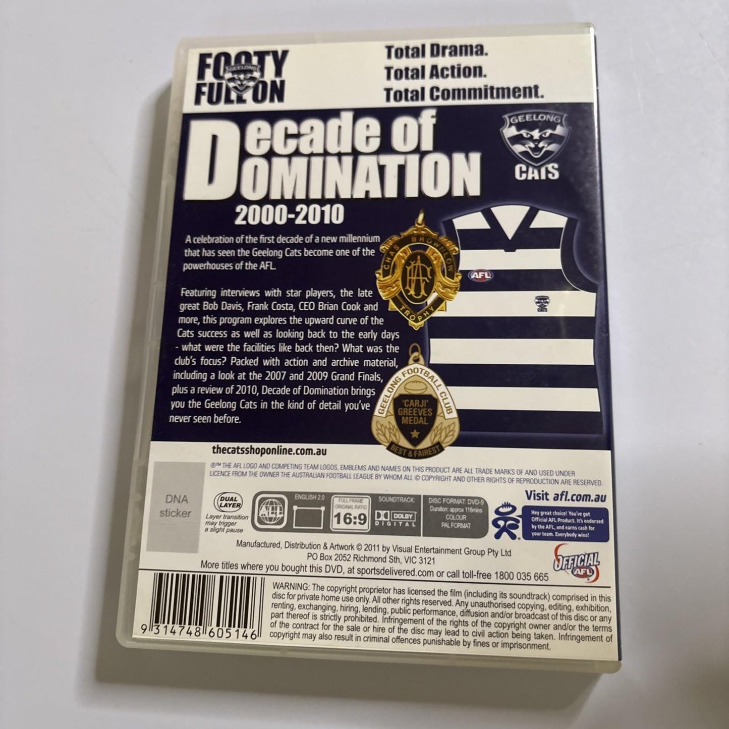 AFL Geelong Cats - Decade of Domination (DVD, 2011) All Regions