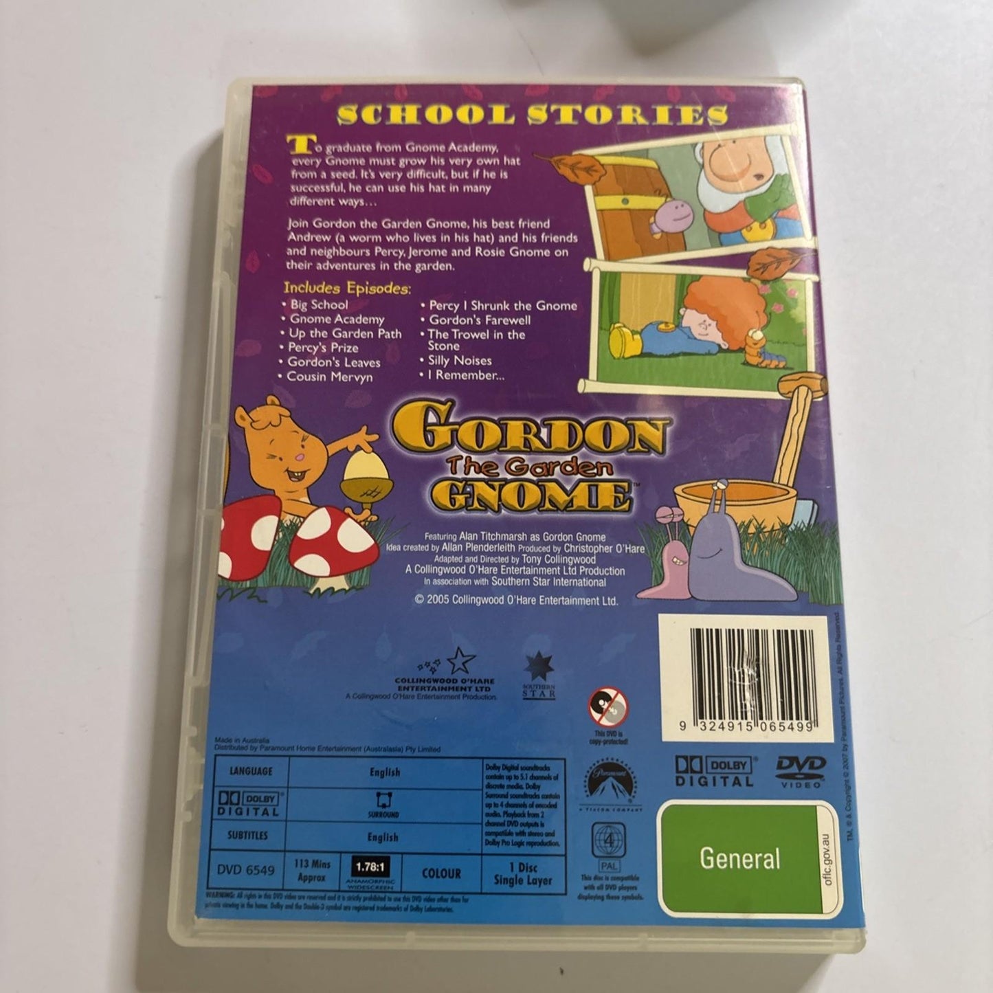 Gordon The Garden Gnome School Stories (DVD 2005) Alan Titchmarsh Region 4