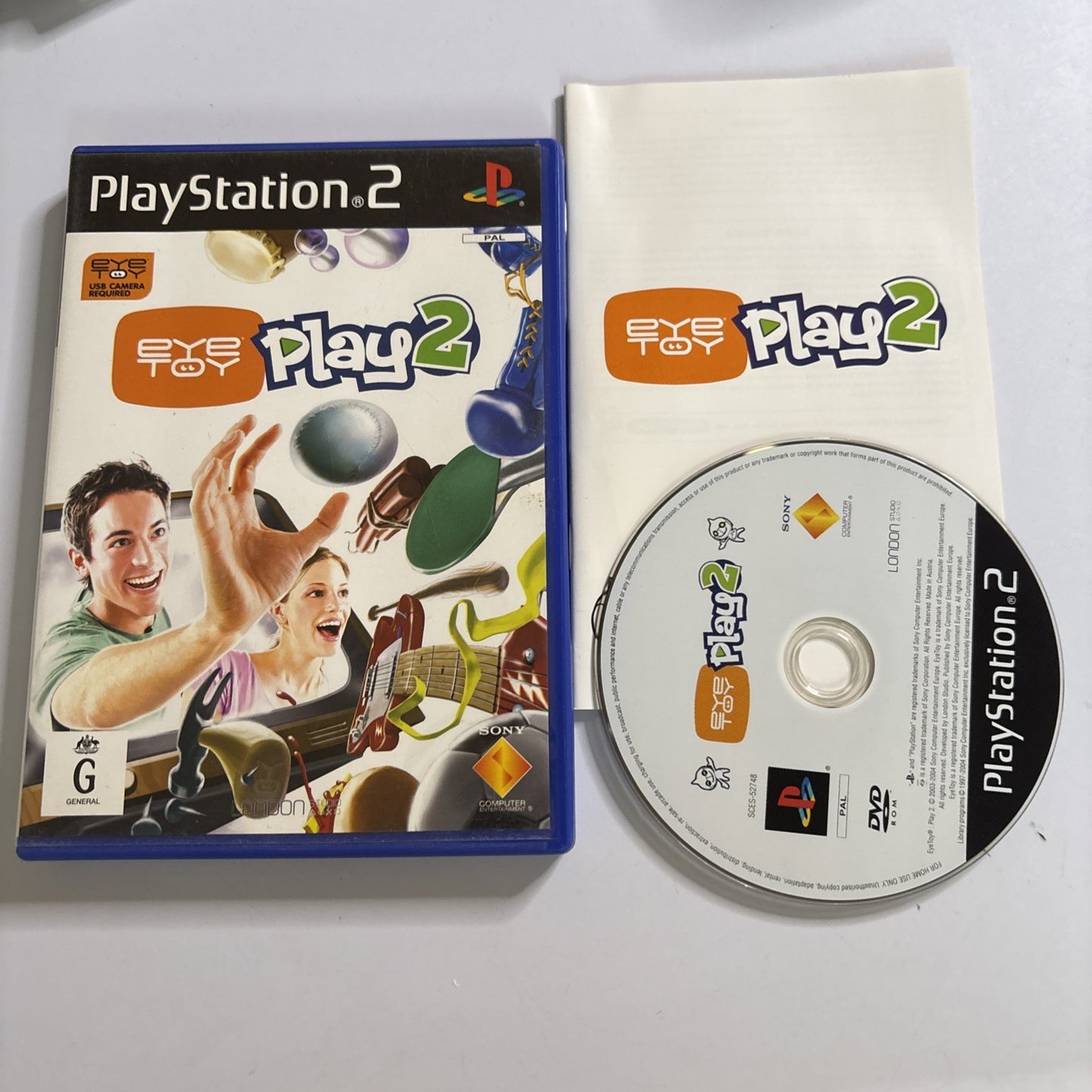Eye Play 2 Sony Playstation 2 PS2 Manual