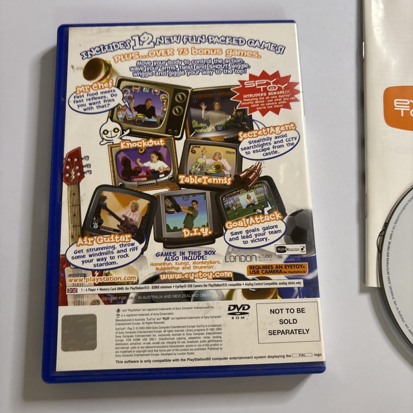 Eye Play 2 Sony Playstation 2 PS2 Manual