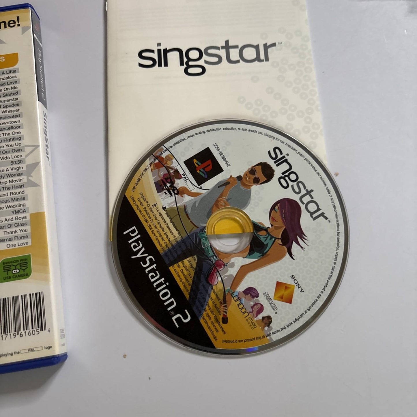 Singstar Sony PlayStation 2 PS2 Manual PAL
