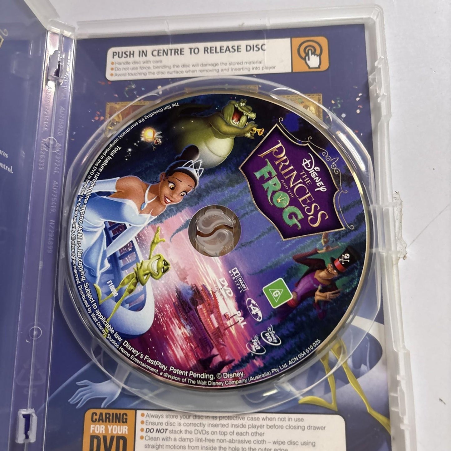The Princess and the Frog (DVD, 2009) Disney Region 4