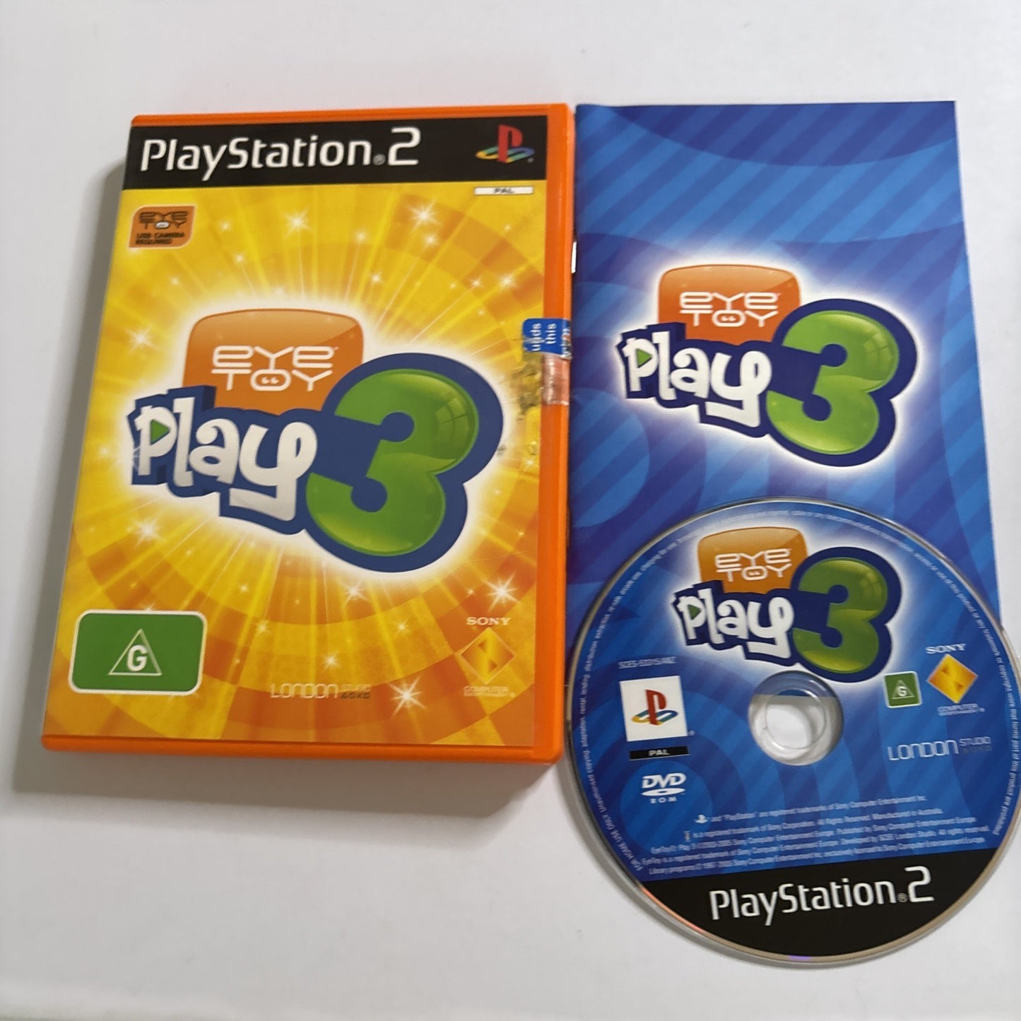 EyeToy: Play 3 - PlayStation 2 PS2 PAL - Complete w/Manual