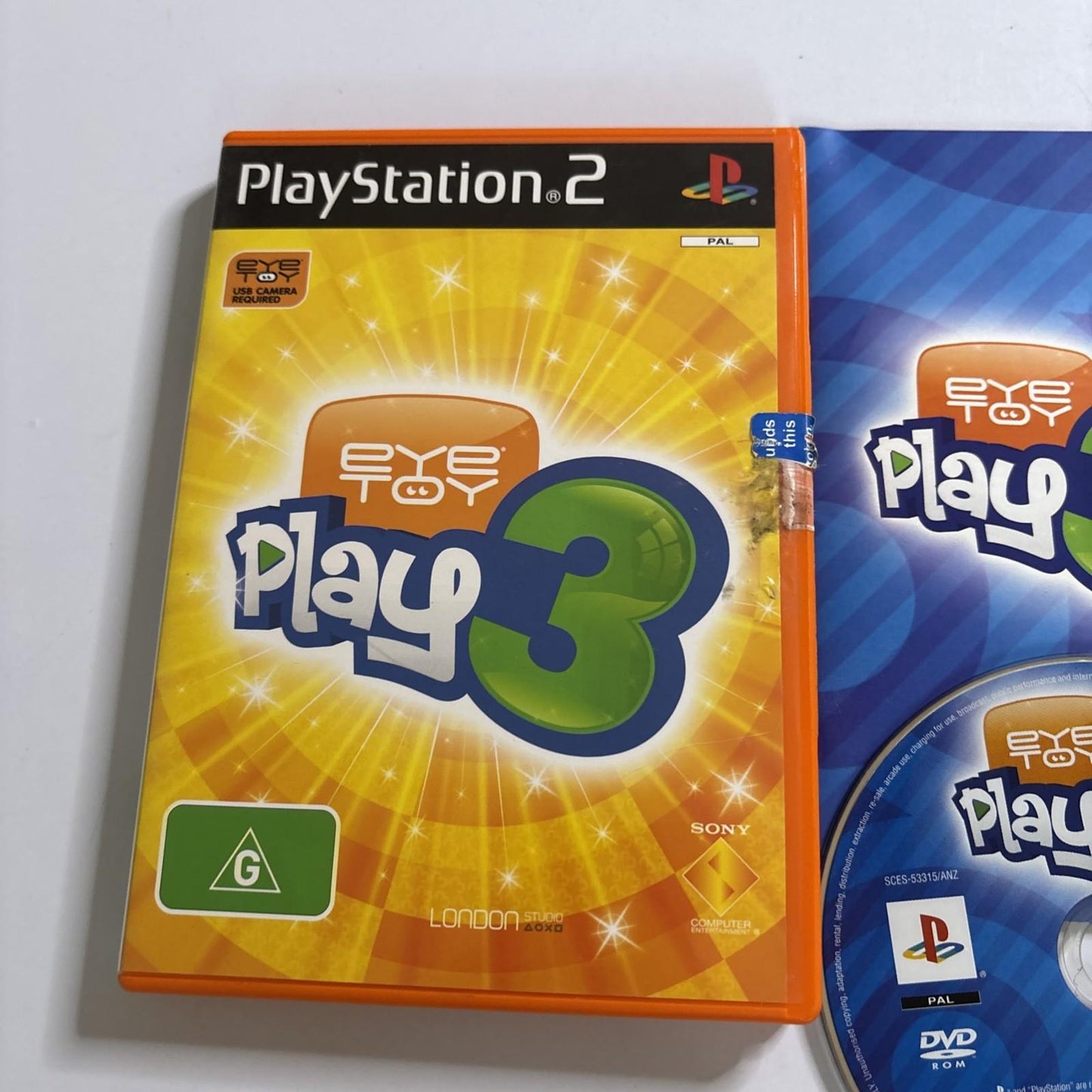 EyeToy: Play 3 - PlayStation 2 PS2 PAL - Complete w/Manual