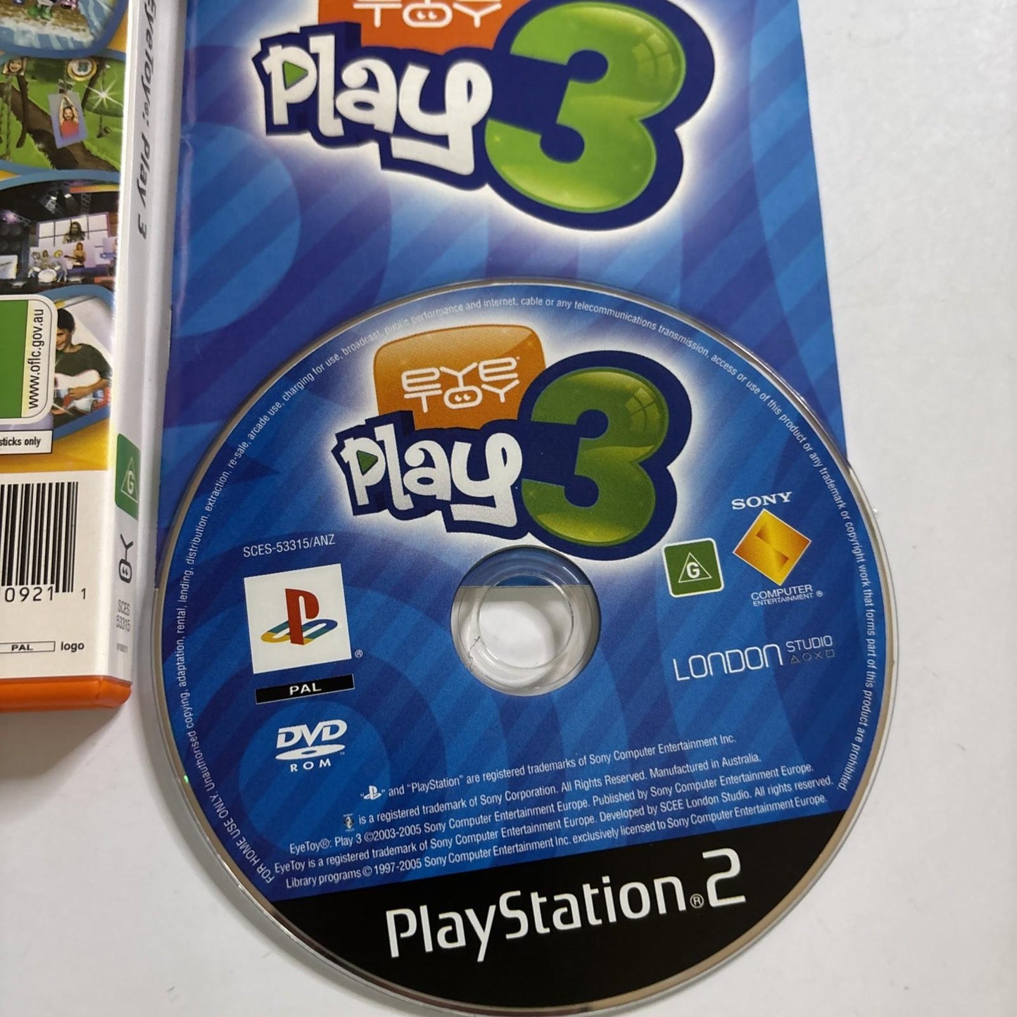 EyeToy: Play 3 - PlayStation 2 PS2 PAL - Complete w/Manual