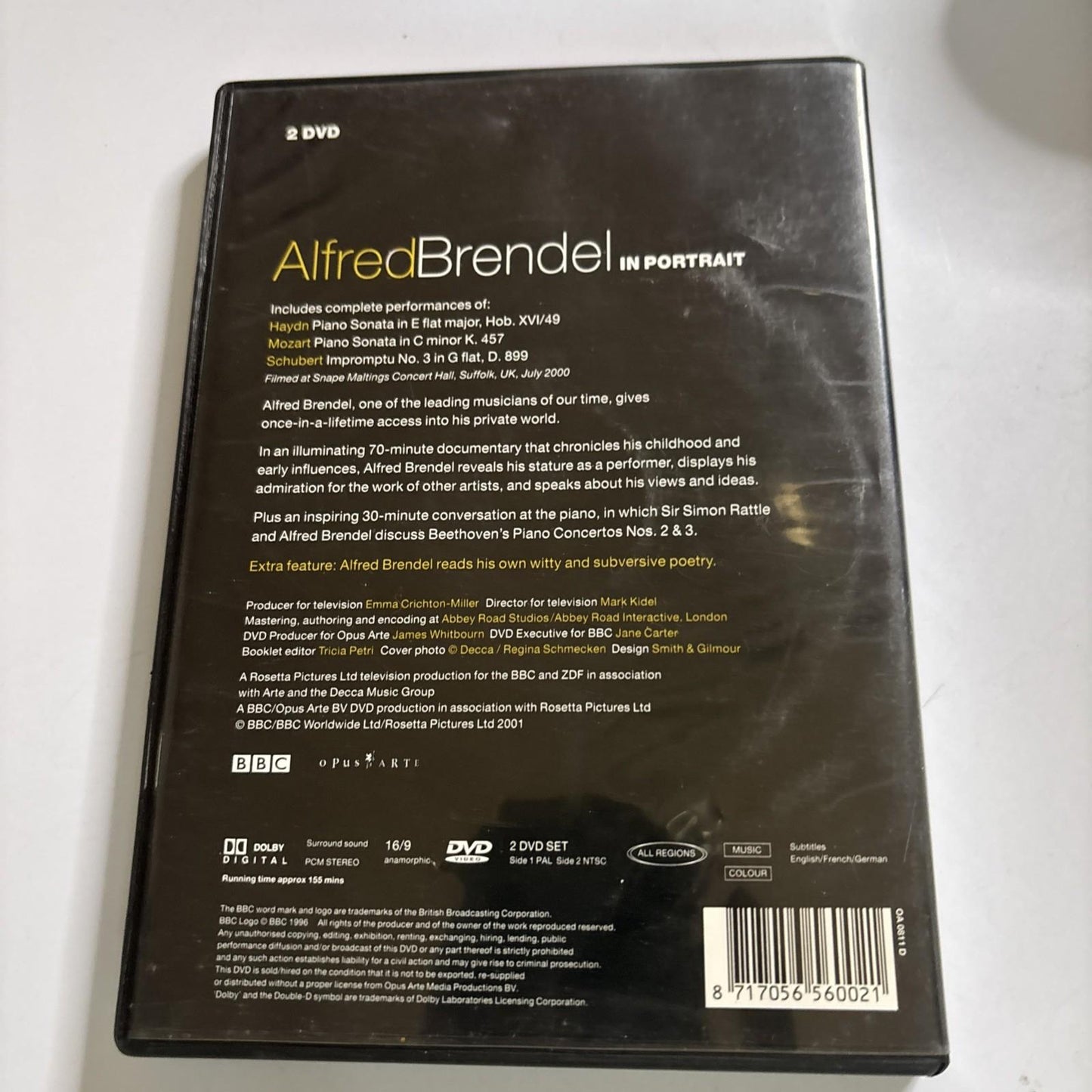 Alfred Brendel - In Portrait (DVD, 1996) BBC All Regions