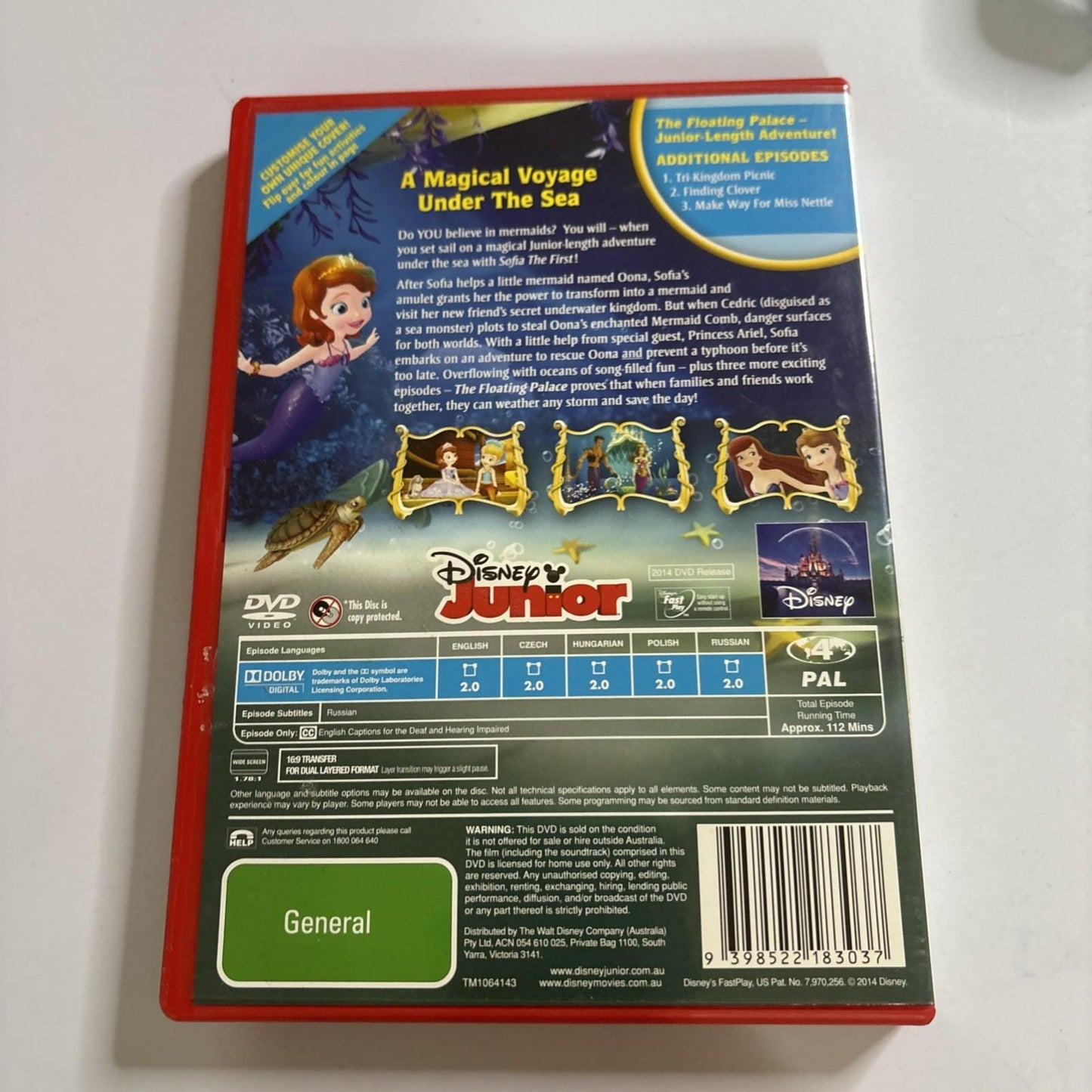 Sofia the First - The Floating Palace (DVD, 2013) Region 4